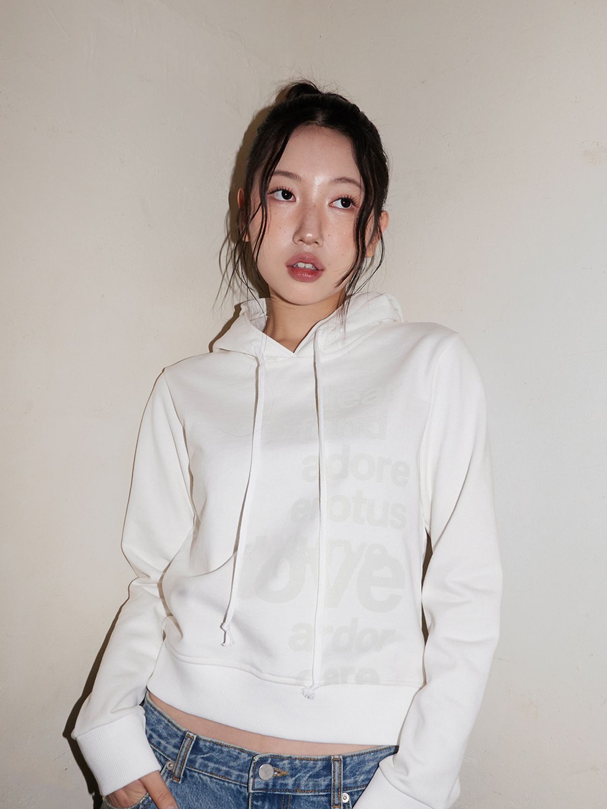오피쉬(OAFISH) LETTERING HOODIE, WHITE