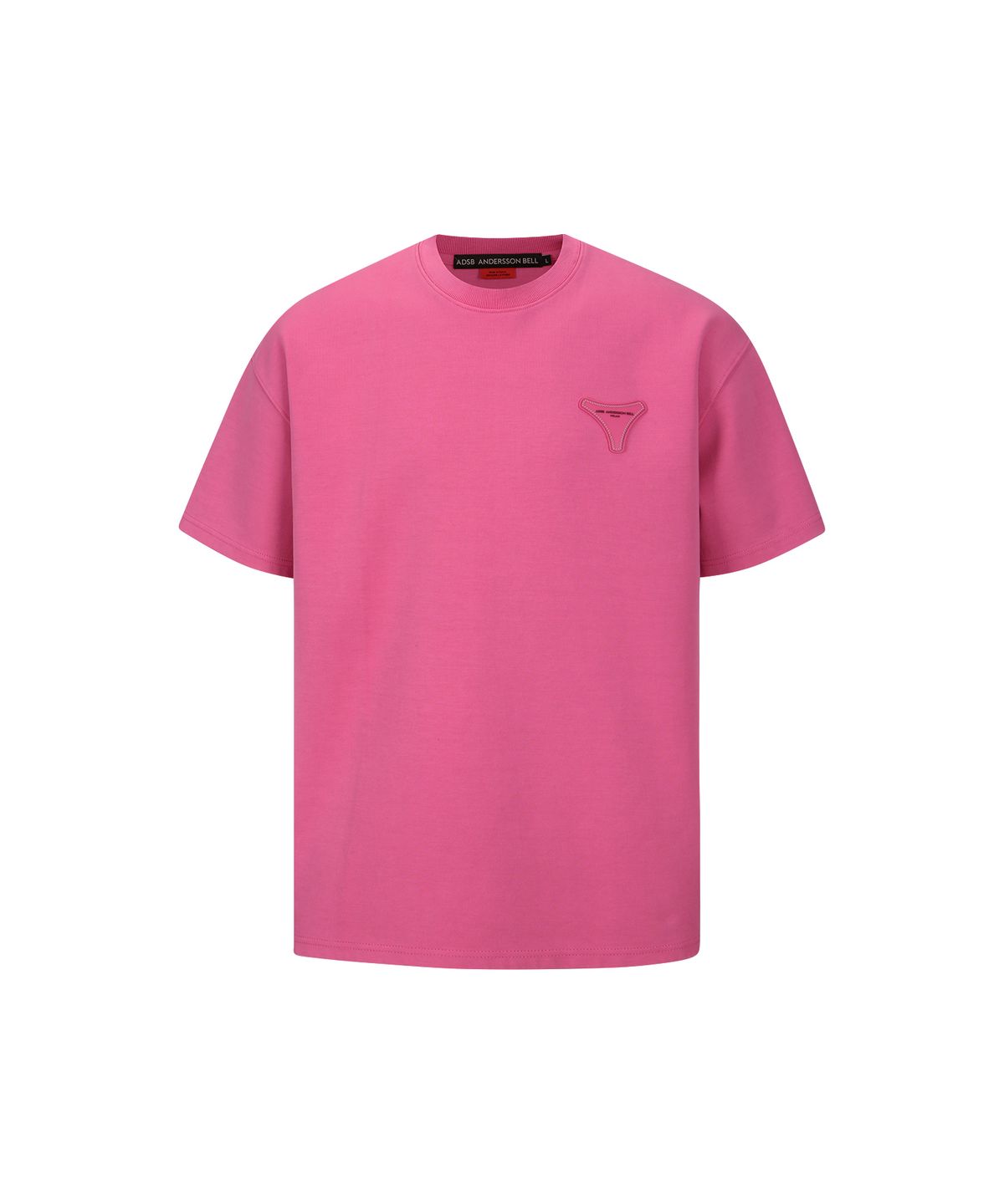 앤더슨벨(ADSB ANDERSSON BELL) 유니섹스 스툴 패치 로고 티셔츠 atb1230u(PINK)