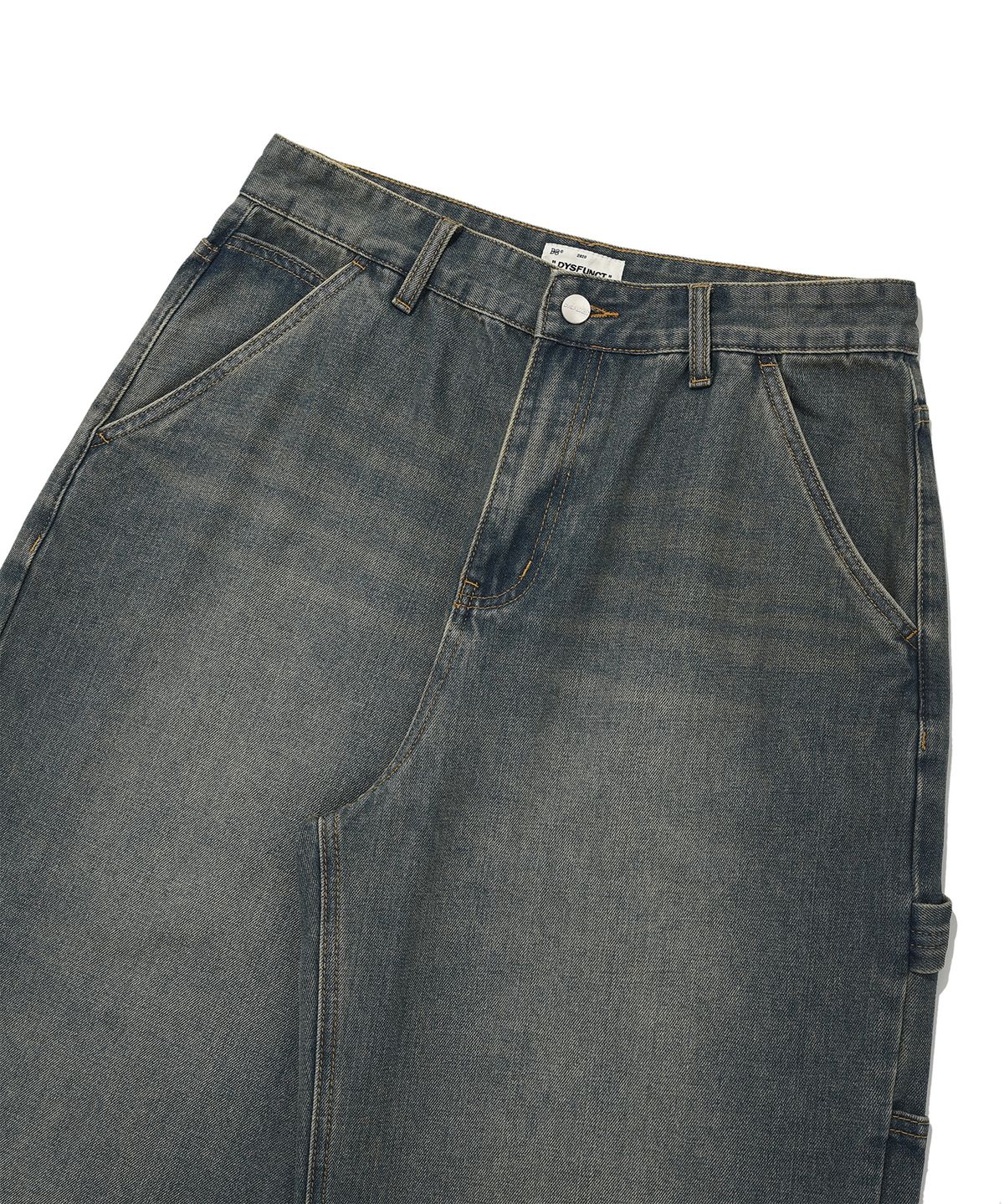 디스펑트(DYSFUNCT) KEY RING WASHING DENIM PANTS(BLUE)