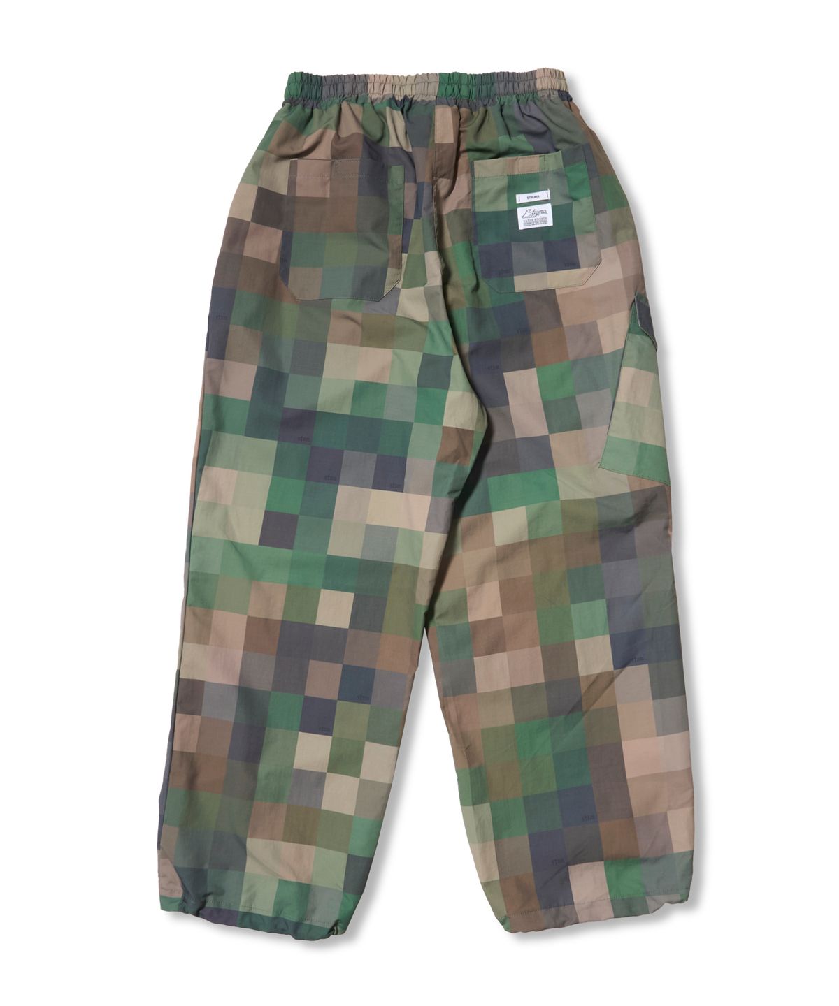 스티그마(STIGMA) Square Camouflage Super Wide Jogger Pants Green