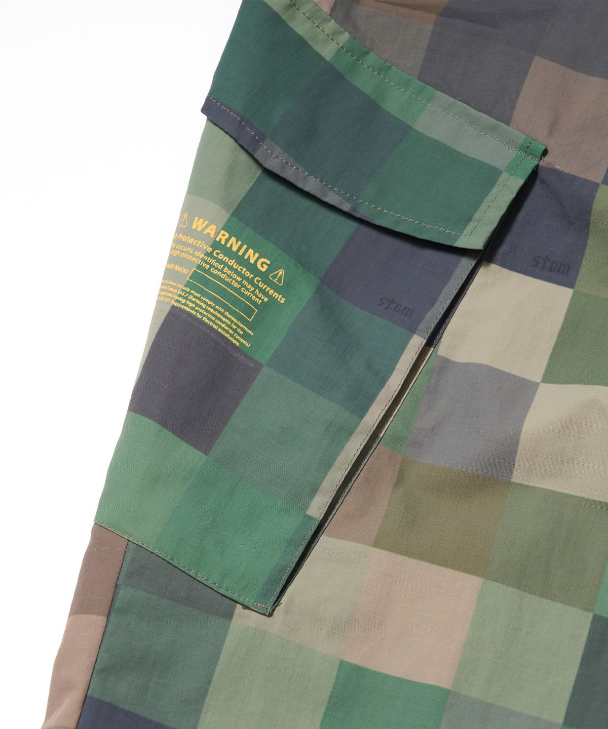 스티그마(STIGMA) Square Camouflage Super Wide Jogger Pants Green