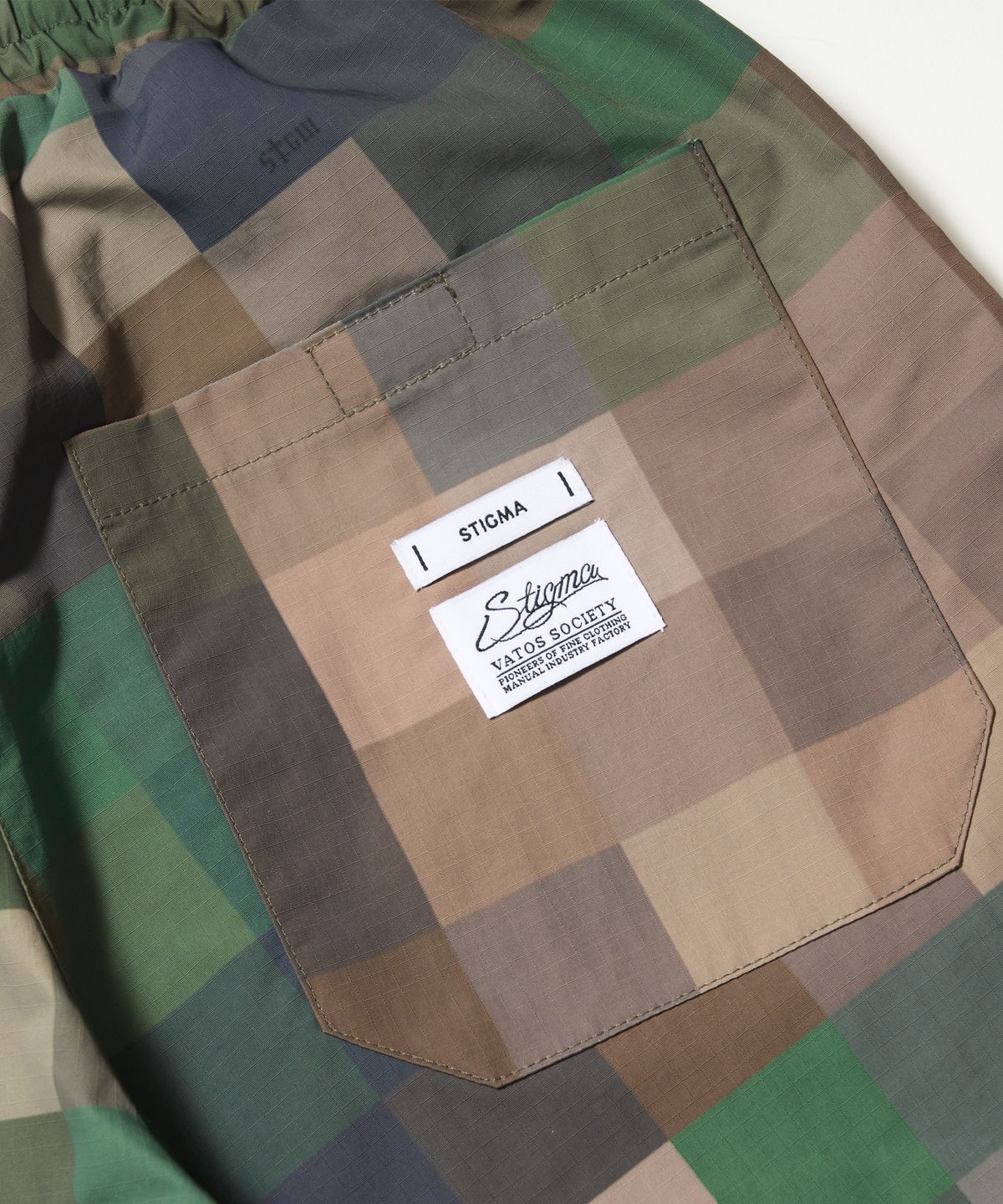 스티그마(STIGMA) Square Camouflage Short Pants Green
