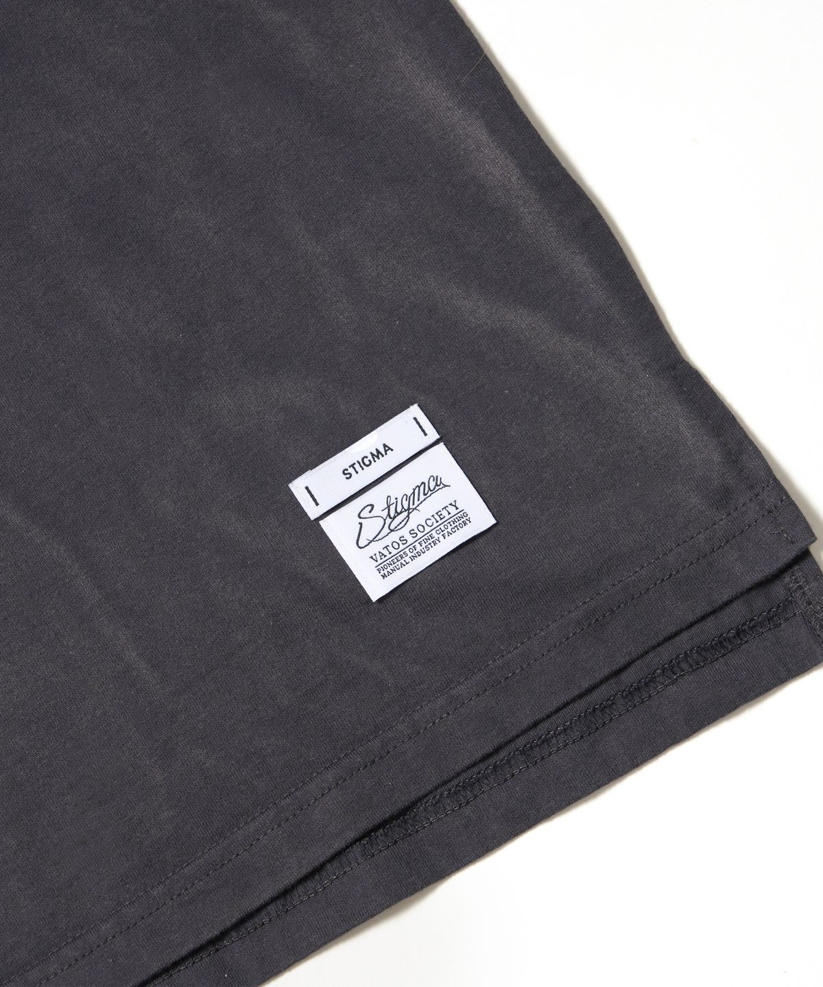 스티그마(STIGMA) Paranoid TV Vintage-Like Washed Oversized Short Sleeves T-Shirts Charcoal