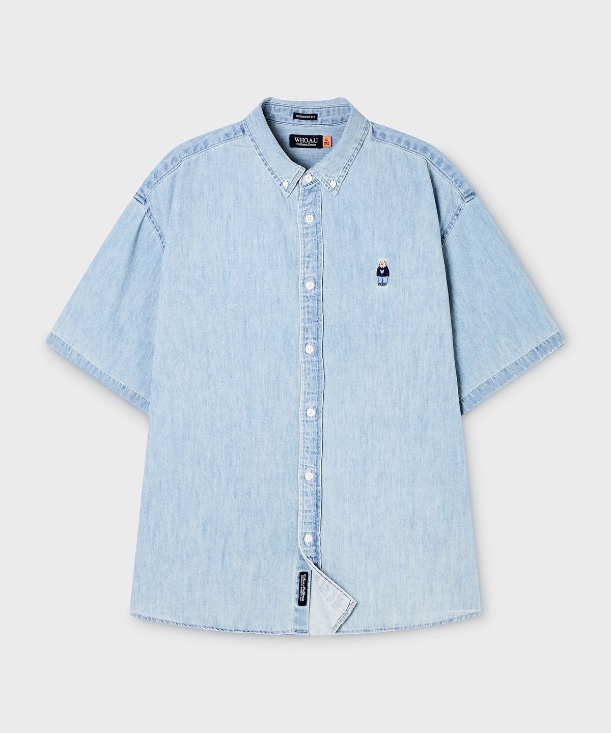 후아유(WHO.A.U) Steve Denim Short Sleeve Shirts / WHYJG2512U