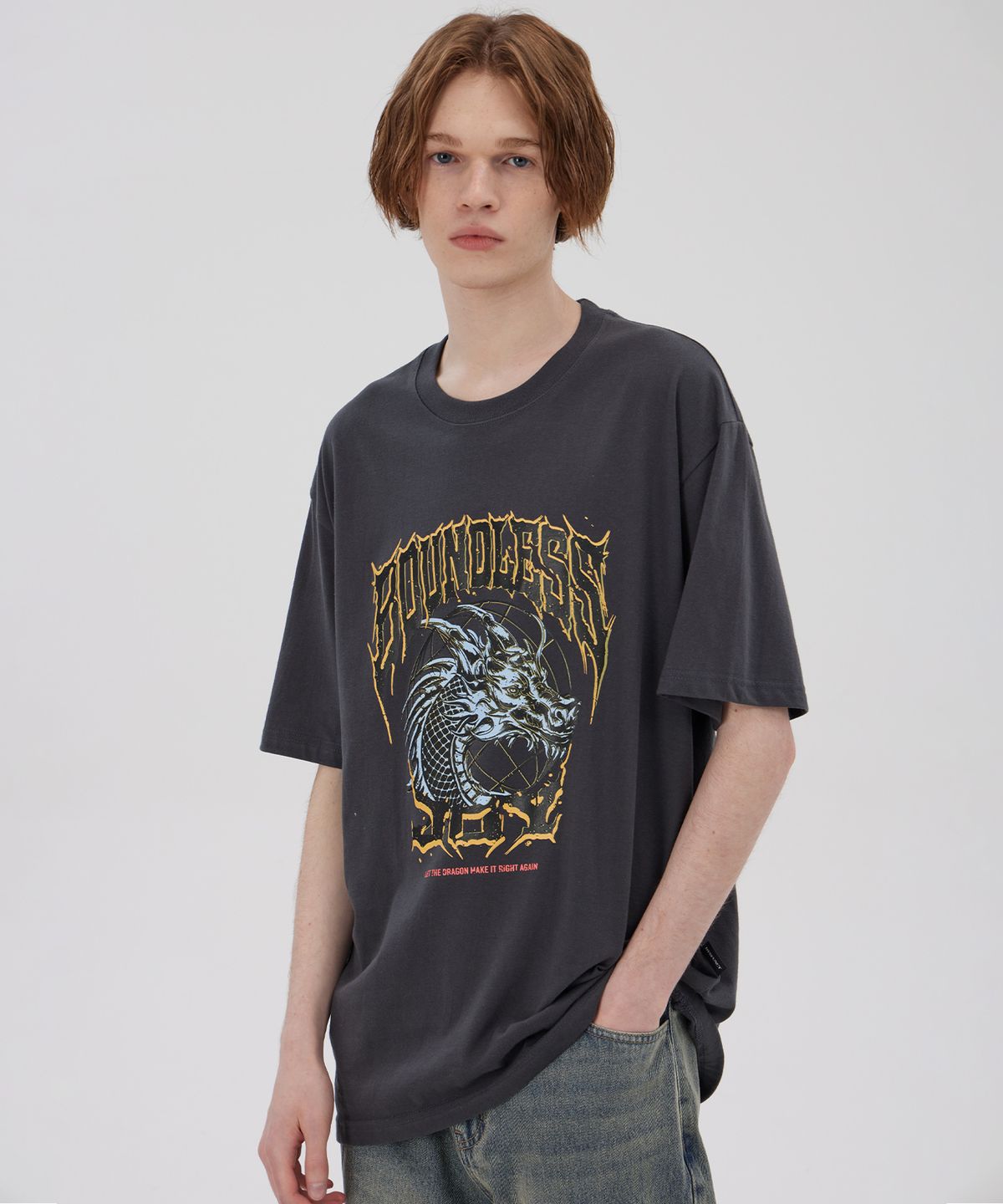 디스펑트(DYSFUNCT) THE DRAGON T-SHIRT (CHARCOAL)