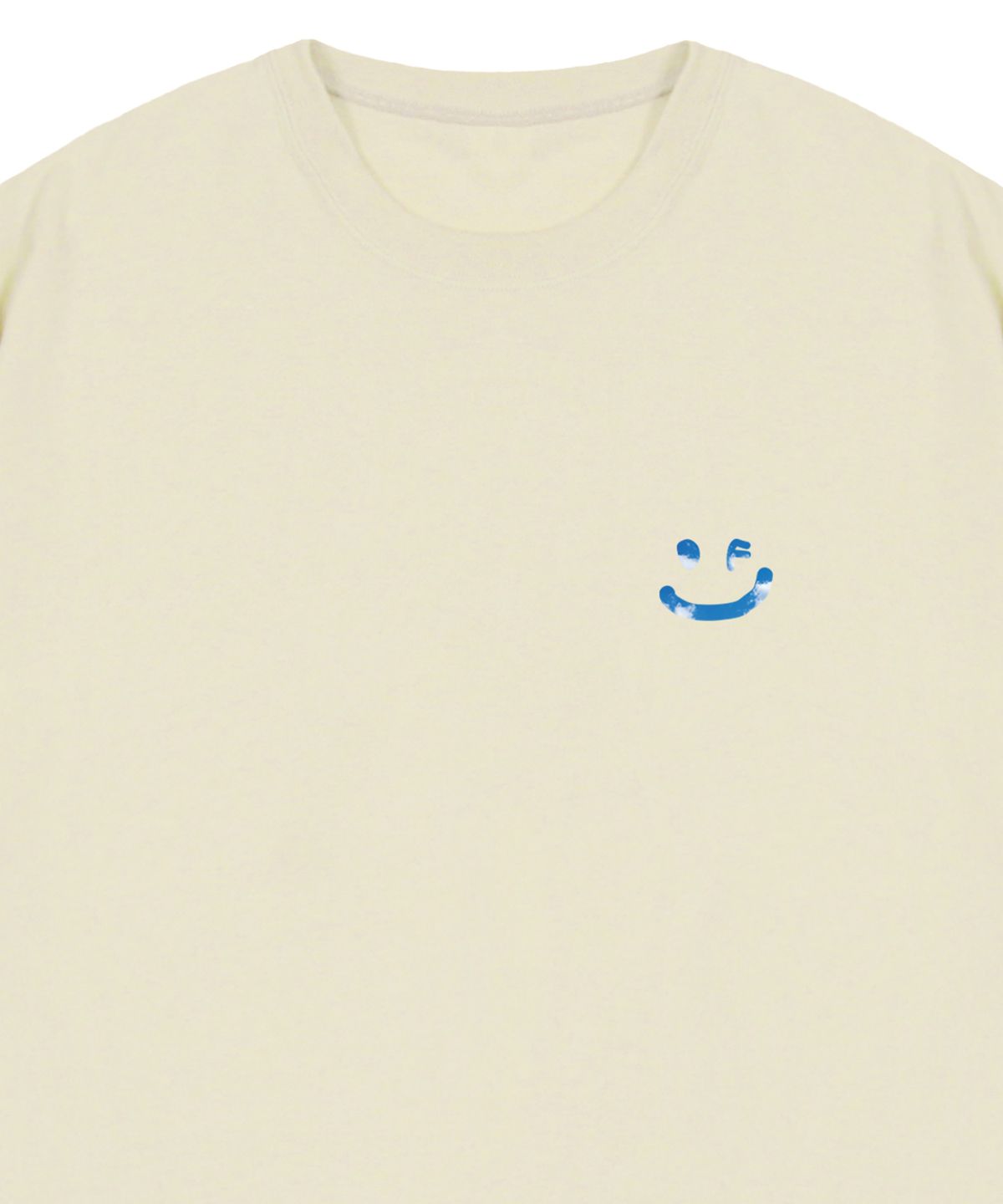 그레이버(GRAVER) [UNISEX]SKY 구름 드로잉스마일 반팔티_샌드베이지