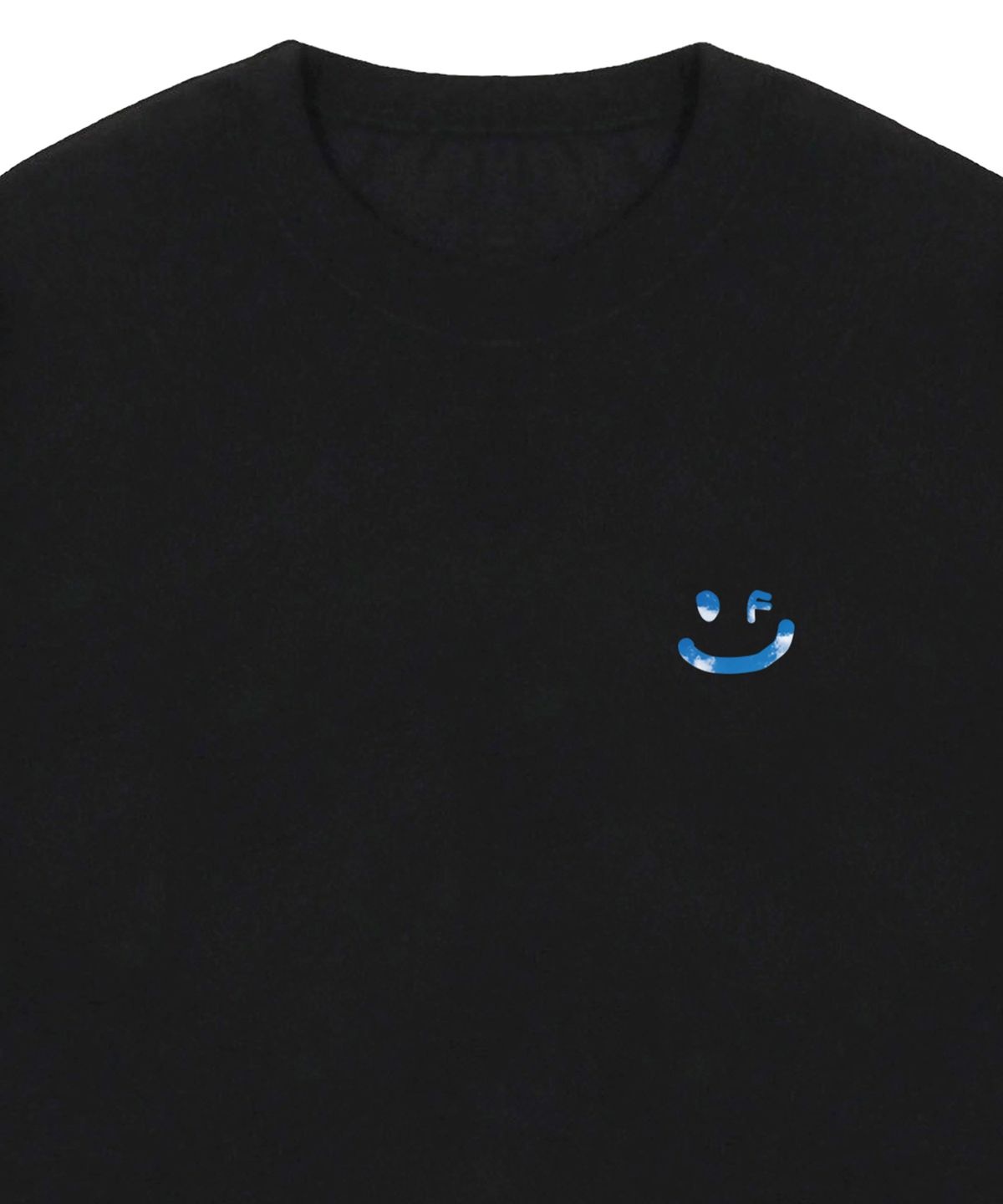 그레이버(GRAVER) [UNISEX]SKY 구름 드로잉스마일 반팔티_블랙