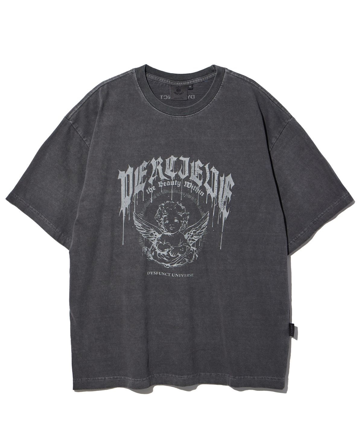 디스펑트(DYSFUNCT) ANGELIC PIGMENT T-SHIRT (CHARCOAL)
