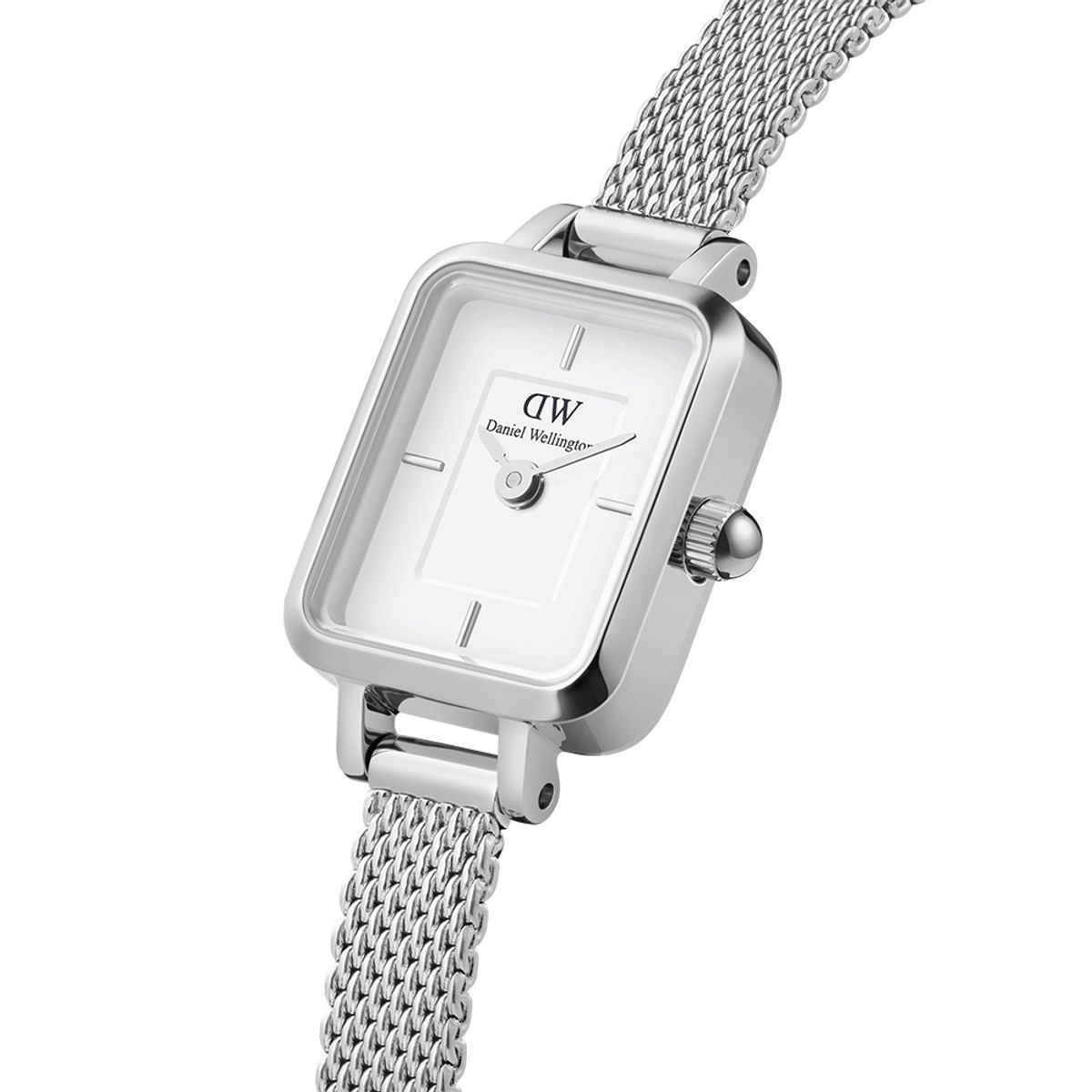다니엘 웰링턴(DANIEL WELLINGTON) QUADRO MINI STERLING 실버 밀레니즈 메시 여성시계