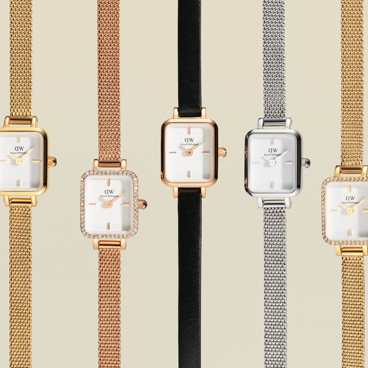 다니엘 웰링턴(DANIEL WELLINGTON) QUADRO MINI MELROSE 사각다이얼 여자패션시계