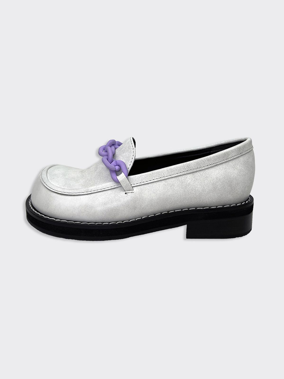 히푸(hippu) Chain Loafer Women [Damage White]