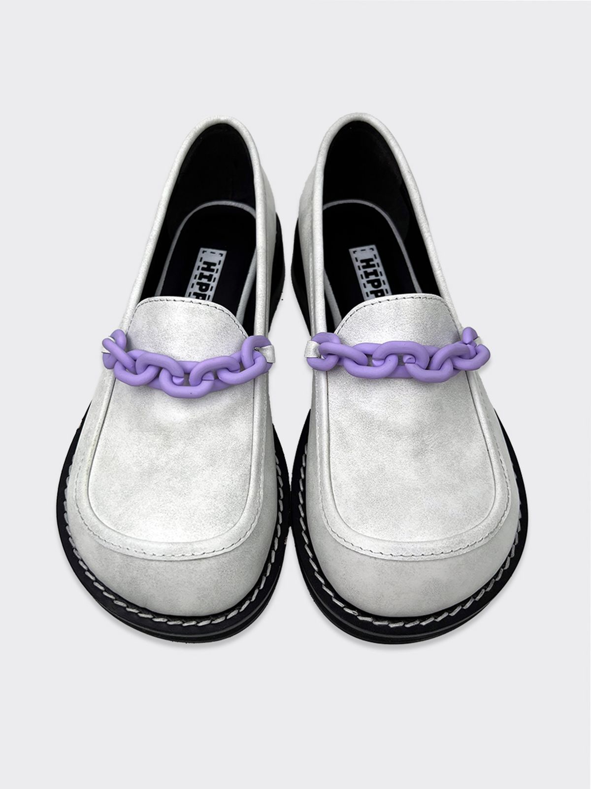 히푸(hippu) Chain Loafer Women [Damage White]