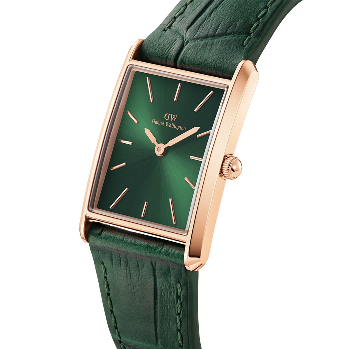 다니엘 웰링턴(DANIEL WELLINGTON) BOUND CROCODILE EMERALD 선레이다이얼 가죽손목시계