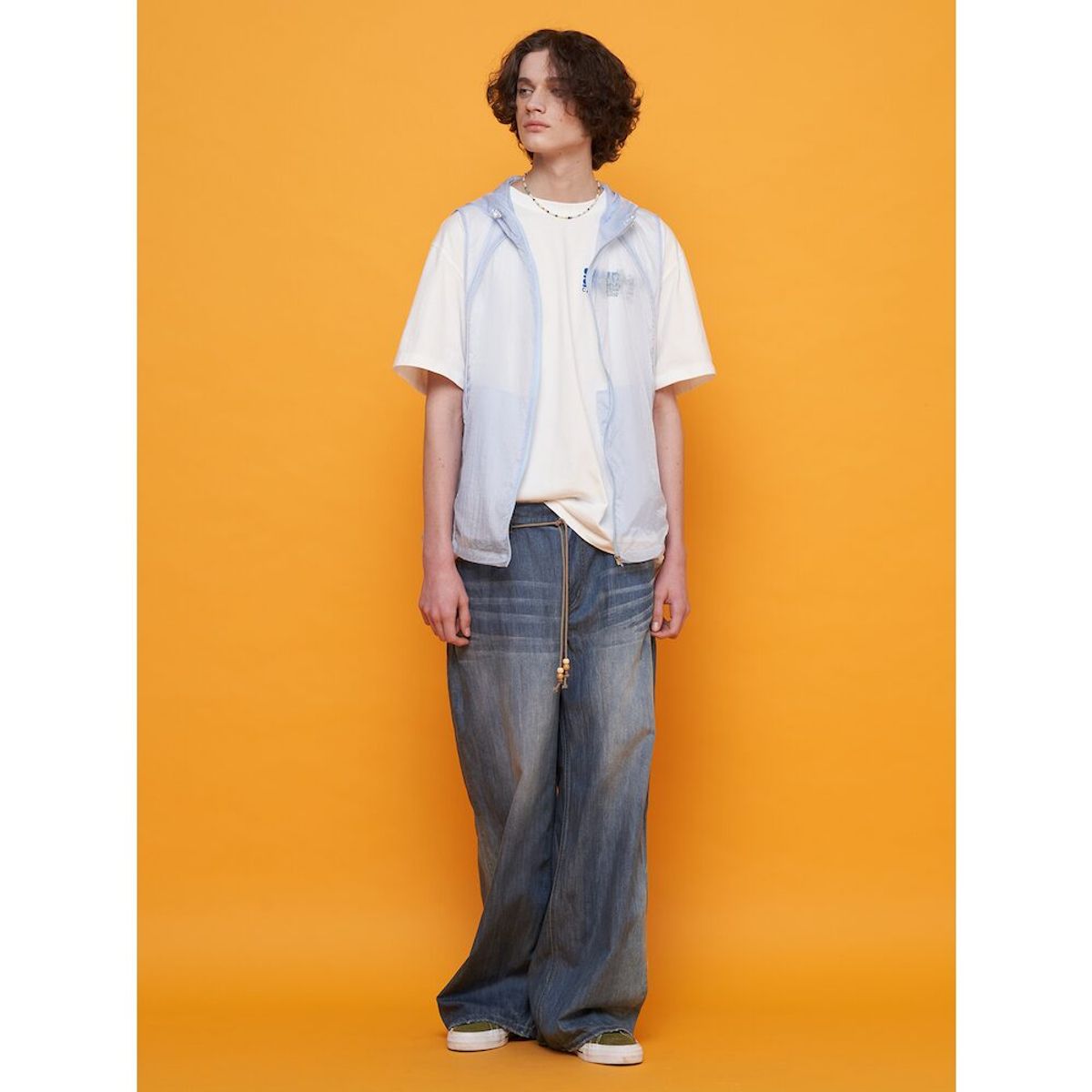 샌드 사운드(SAND SOUND) Hoodie Vest  Sky Blue