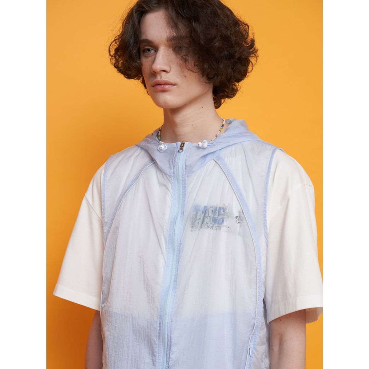 샌드 사운드(SAND SOUND) Hoodie Vest  Sky Blue