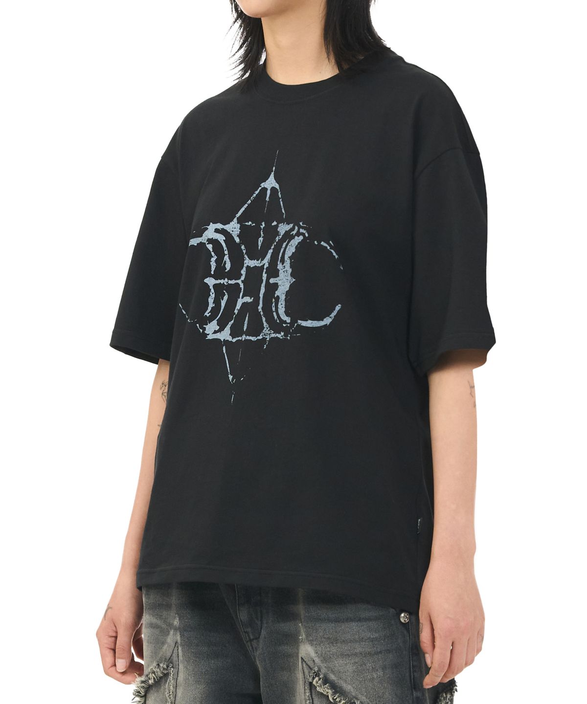 하우스 락 클럽(HOUSE ROCK CLUB) ROCK LOGO TEE - BLACK