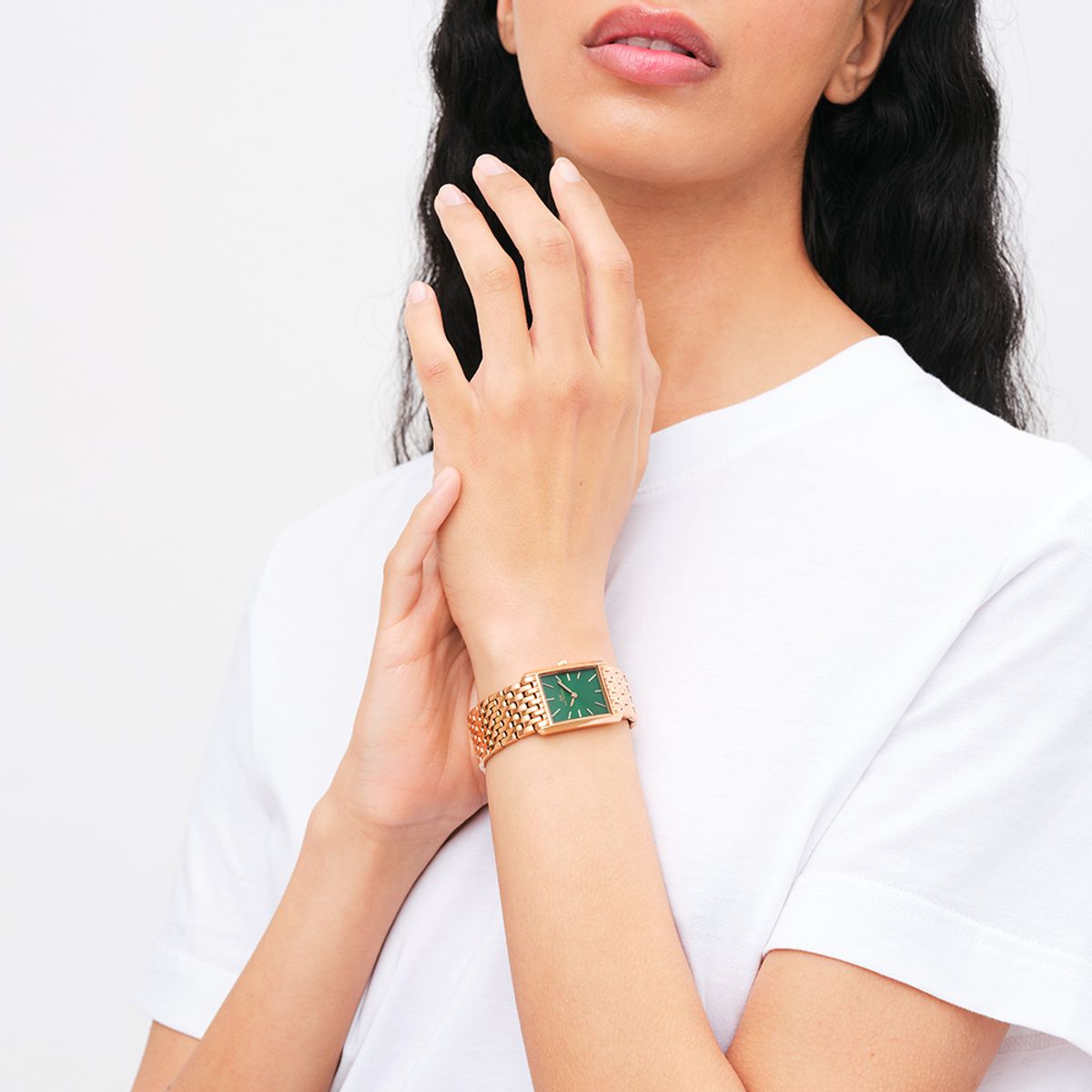 다니엘 웰링턴(DANIEL WELLINGTON) BOUND 9-LINK EMERALD 선레이 다이얼 패션 손목시계