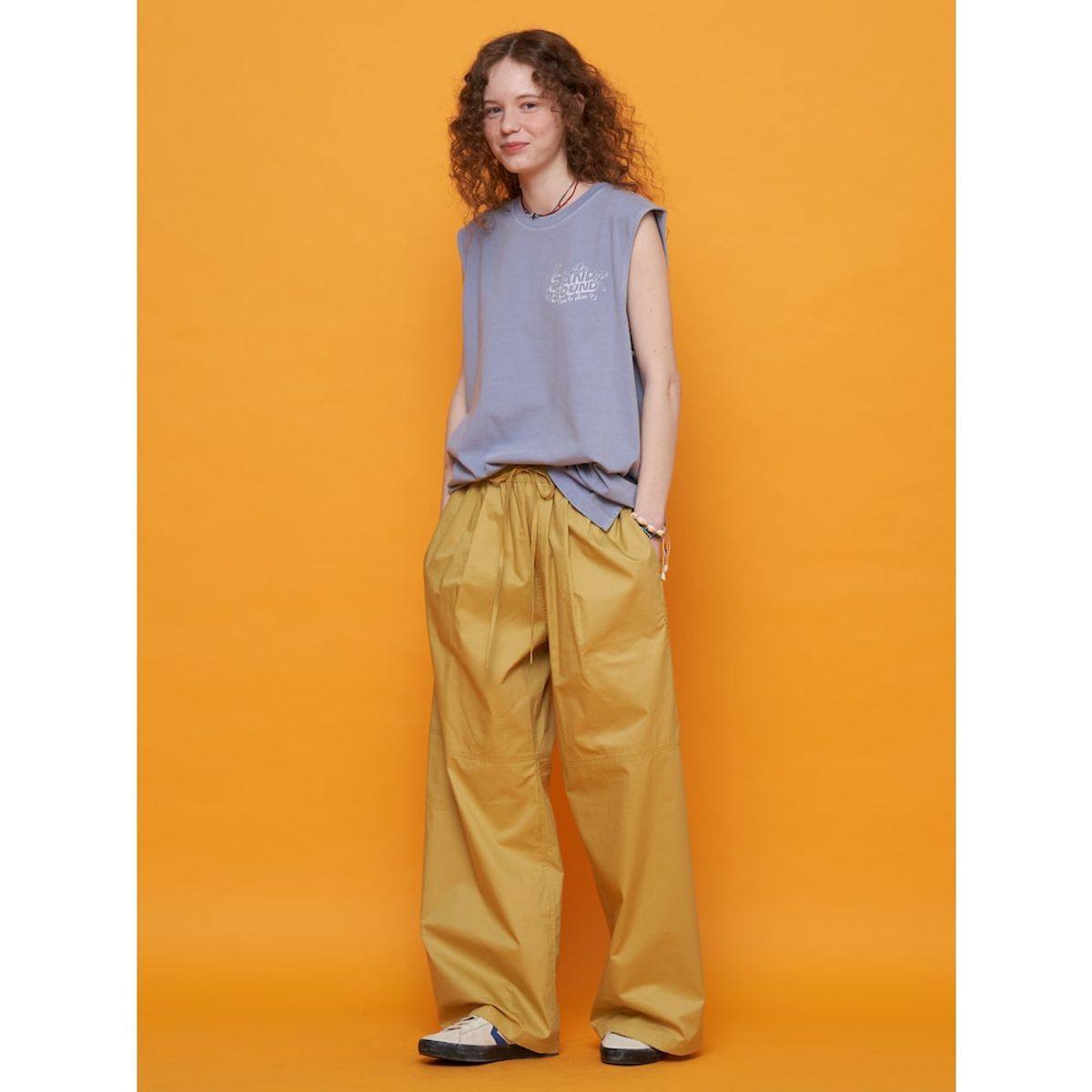 샌드 사운드(SAND SOUND) Wide Banding Cotton Pants  Mustard