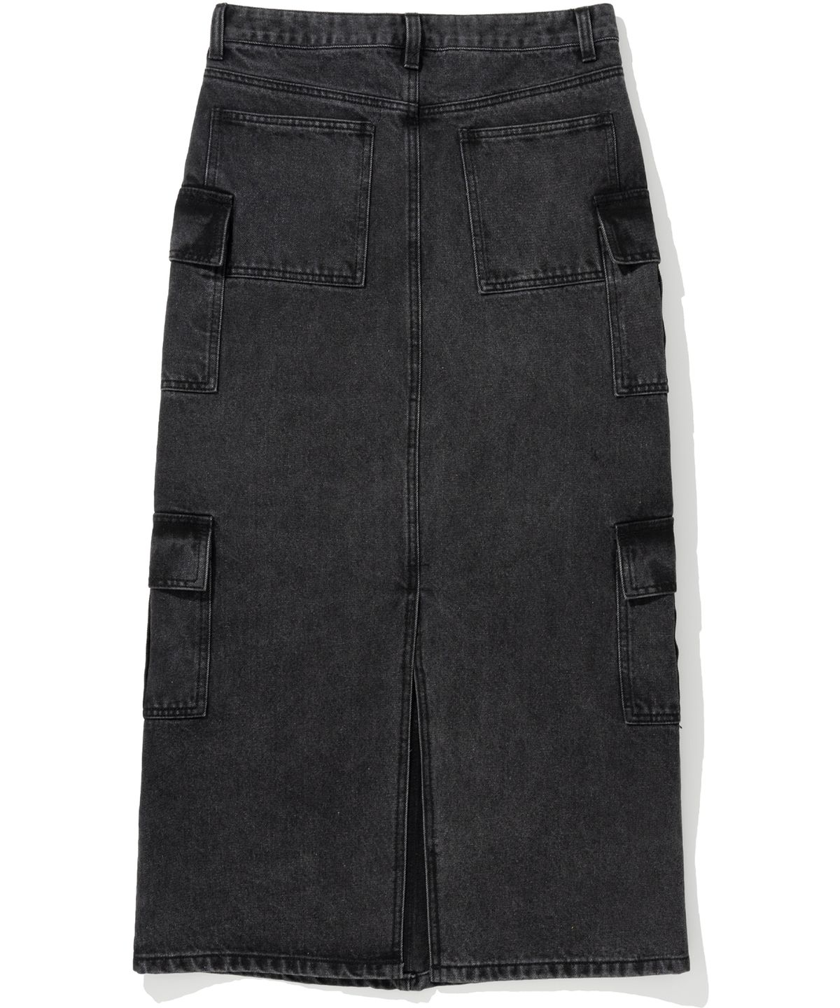 낫포너드(NOT4NERD) W Denim Cargo Long Skirt - Black