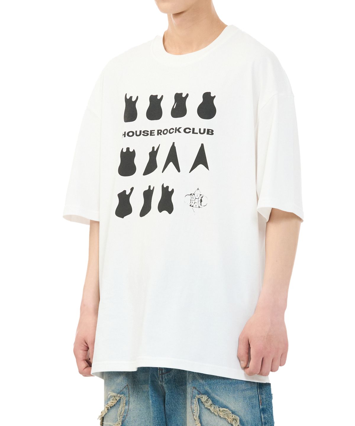 하우스 락 클럽(HOUSE ROCK CLUB) GUITAR TEE - VINTAGE WHITE