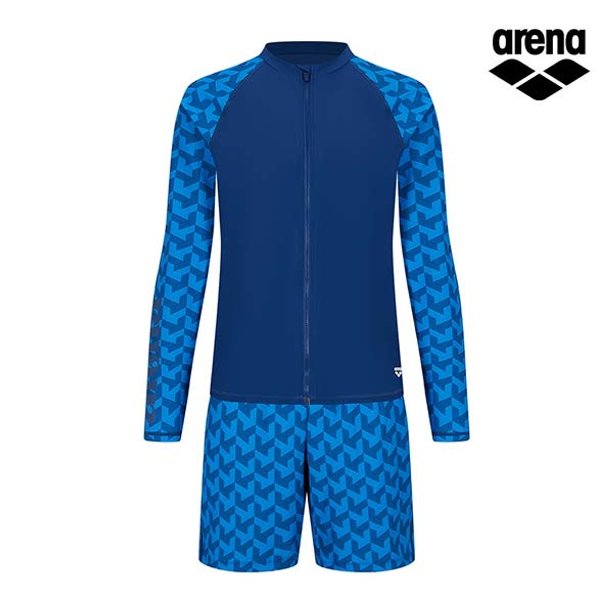 아레나(ARENA) 노블리 레저 집업 래쉬가드 세트 A4BM1PC11NVY