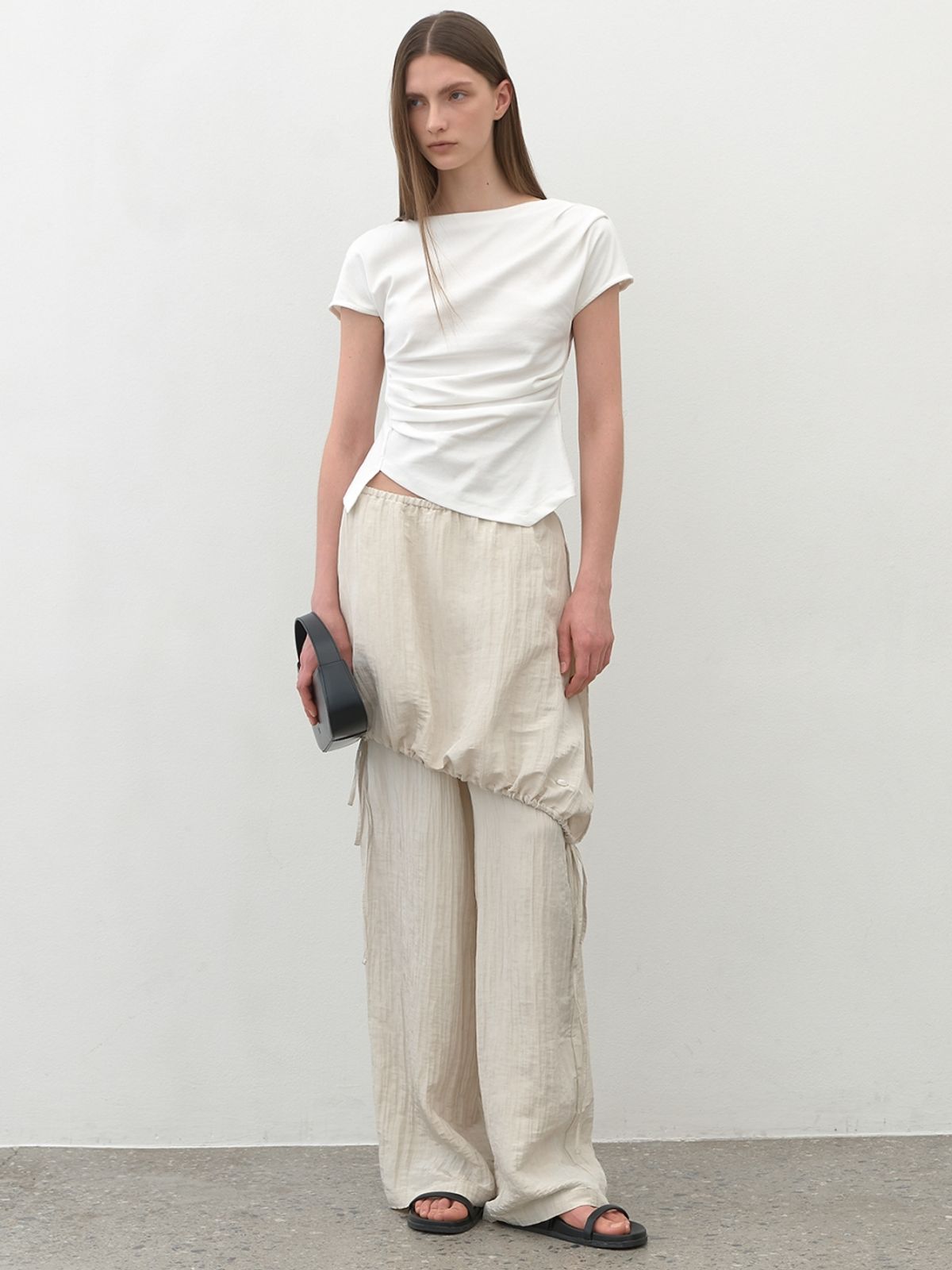 아틀리에 나인(ATELIER NAIN) [장다연 PICK] LOND WAIST TUCK  BLOUSE(Z-BL-4225)