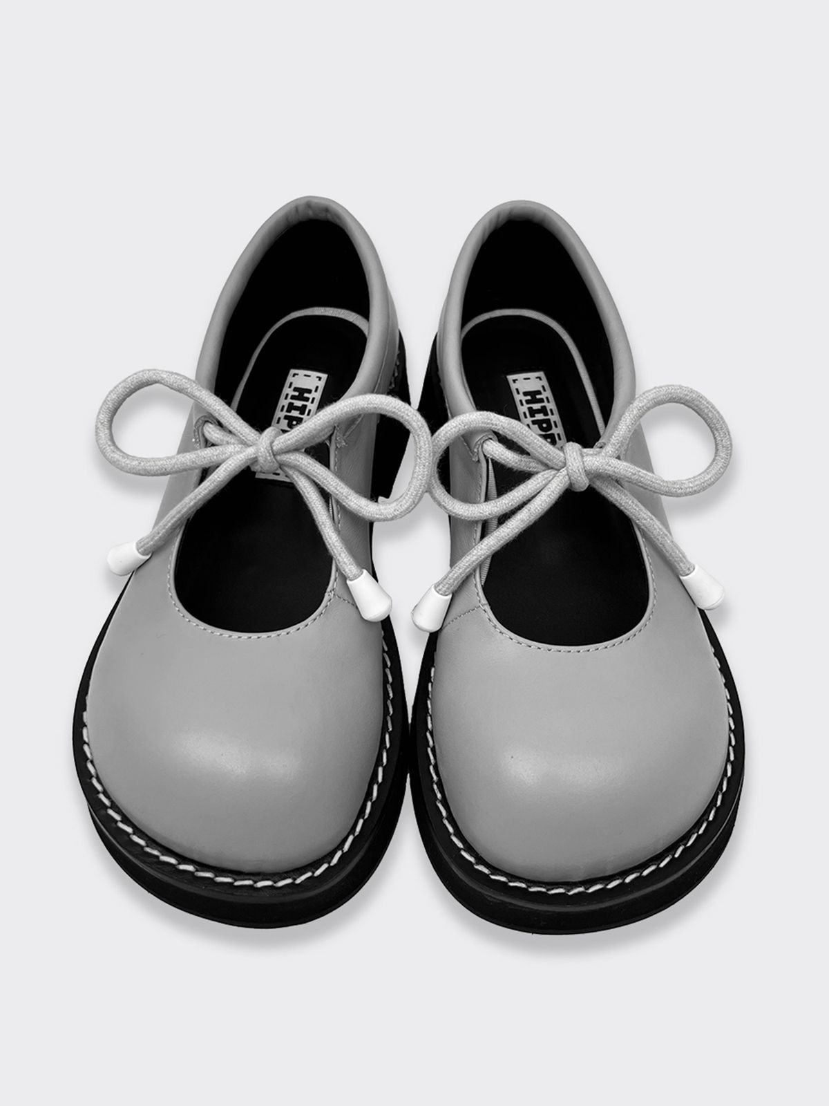 히푸(hippu) Ribbon Shoes Women [Gray]