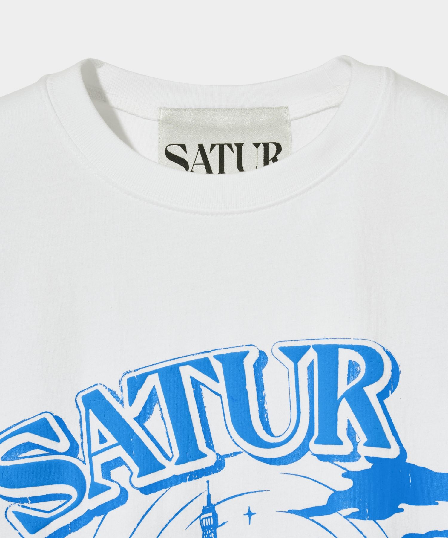 ◆SATUR◆ Paris Metro Graphic Short Sleeve T-Shirt White Blu MUSINSA | SATUR (W) Paris Metro Graphic Short Sleeve T-shirt