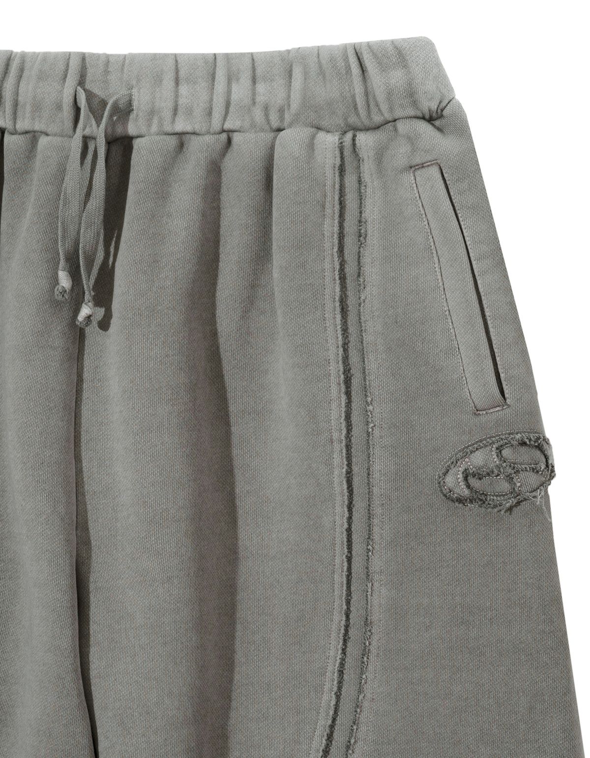 로어즈(LORES) Curved Panel Sweat Shorts - Grey