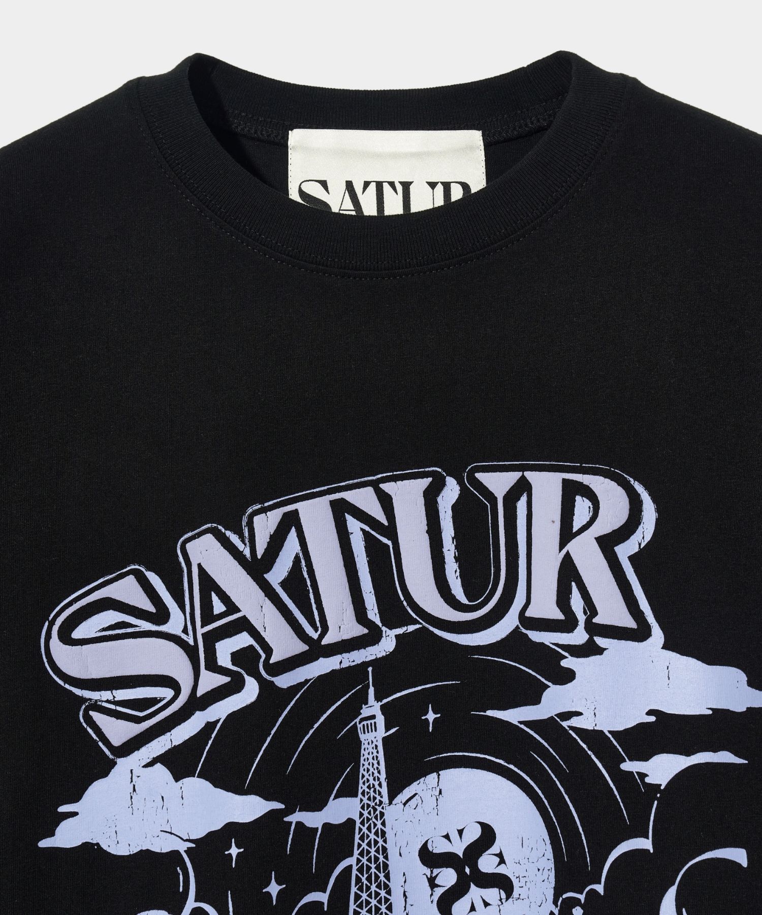 MUSINSA | SATUR Paris Metro Graphic Short-sleeved T-shirt