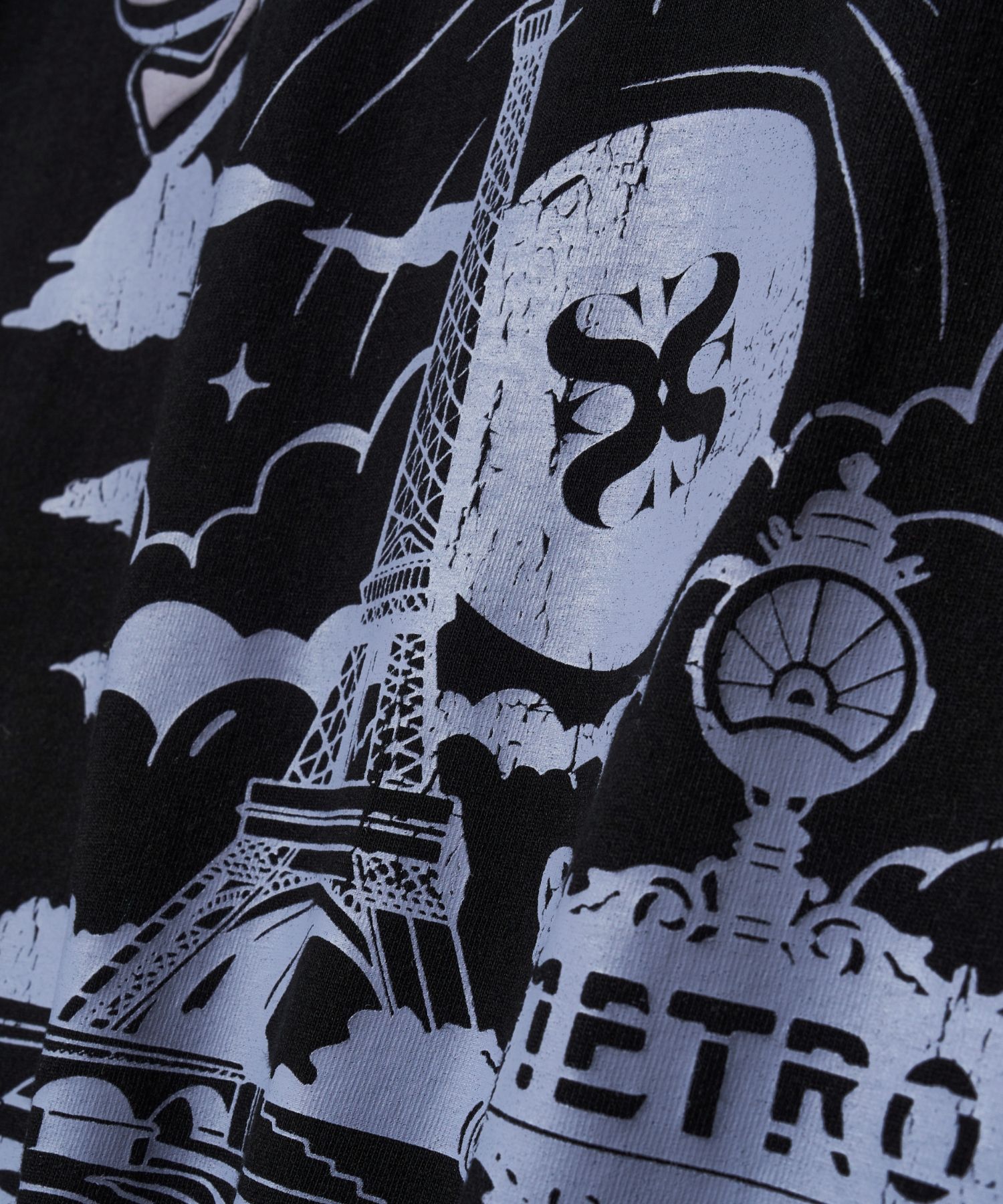 MUSINSA | SATUR Paris Metro Graphic Short-sleeved T-shirt