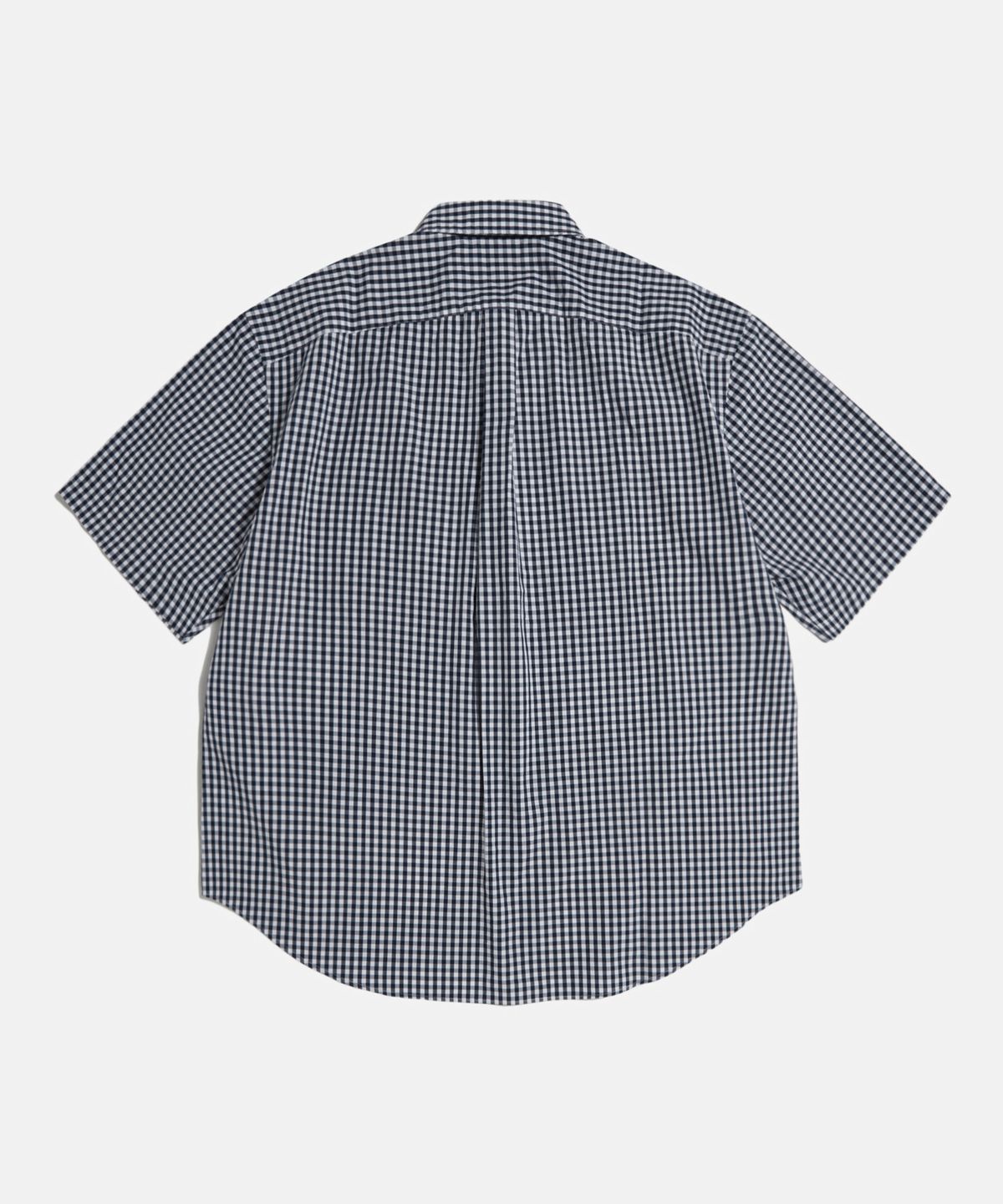 에스피오나지(ESPIONAGE) Gingham S/S Over Shirt Navy