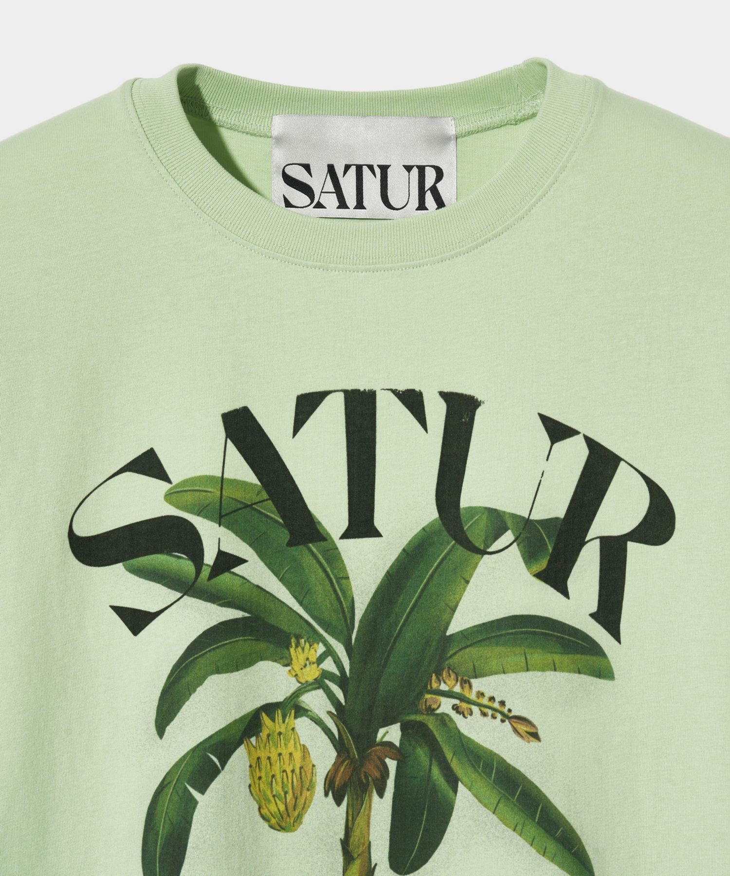 ★SATUR★ Banana Tree Graphic Short Sleeve T-Shirt Seradon M MUSINSA | SATUR Banana Tree Graphic Short-sleeved T-shirt