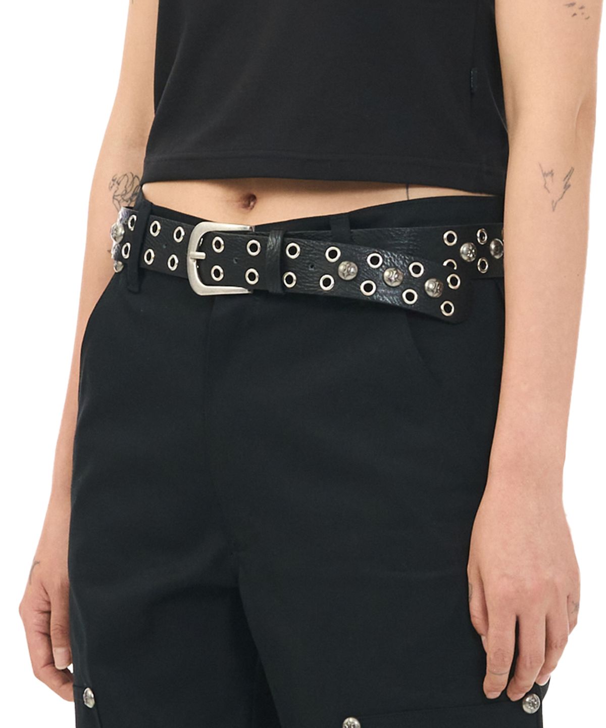 하우스 락 클럽(HOUSE ROCK CLUB) HEAVY ROCK STUD BELTS - BLACK