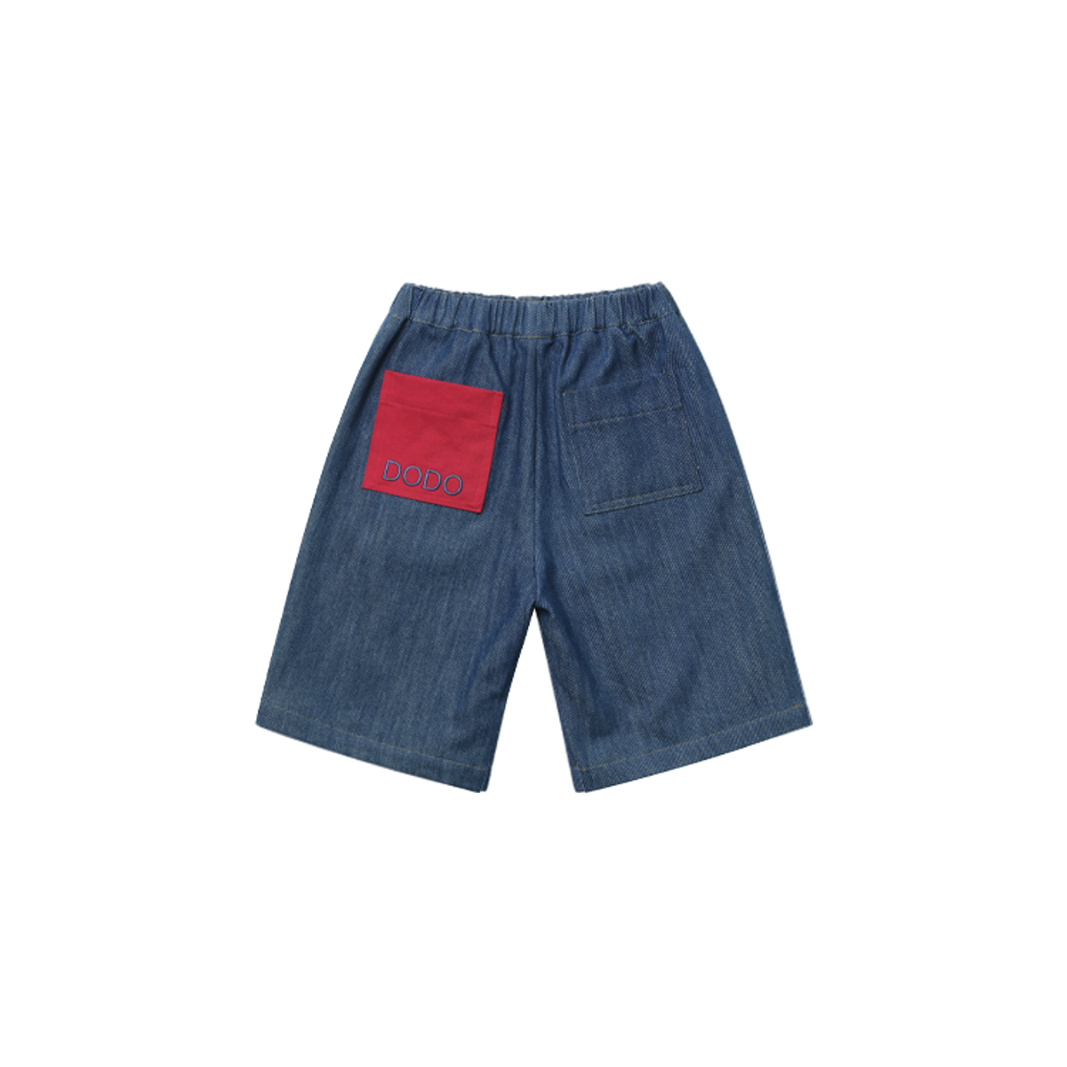 라메종드도도(LA MAISON DE DODO) Simply Dodo Wide Pants with a Tulip (Blue Denim)_ 아동복 데님반바지