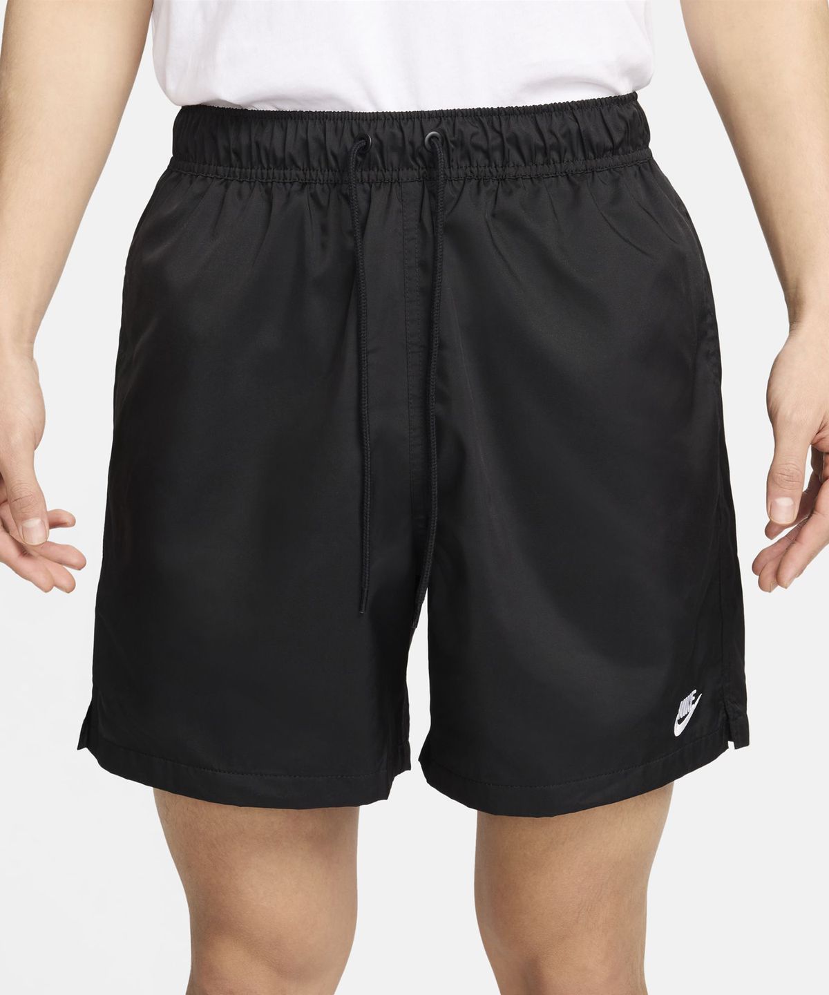 나이키(NIKE) 클럽 우븐 플로우 쇼츠 M - 블랙:화이트 / FN3308-010