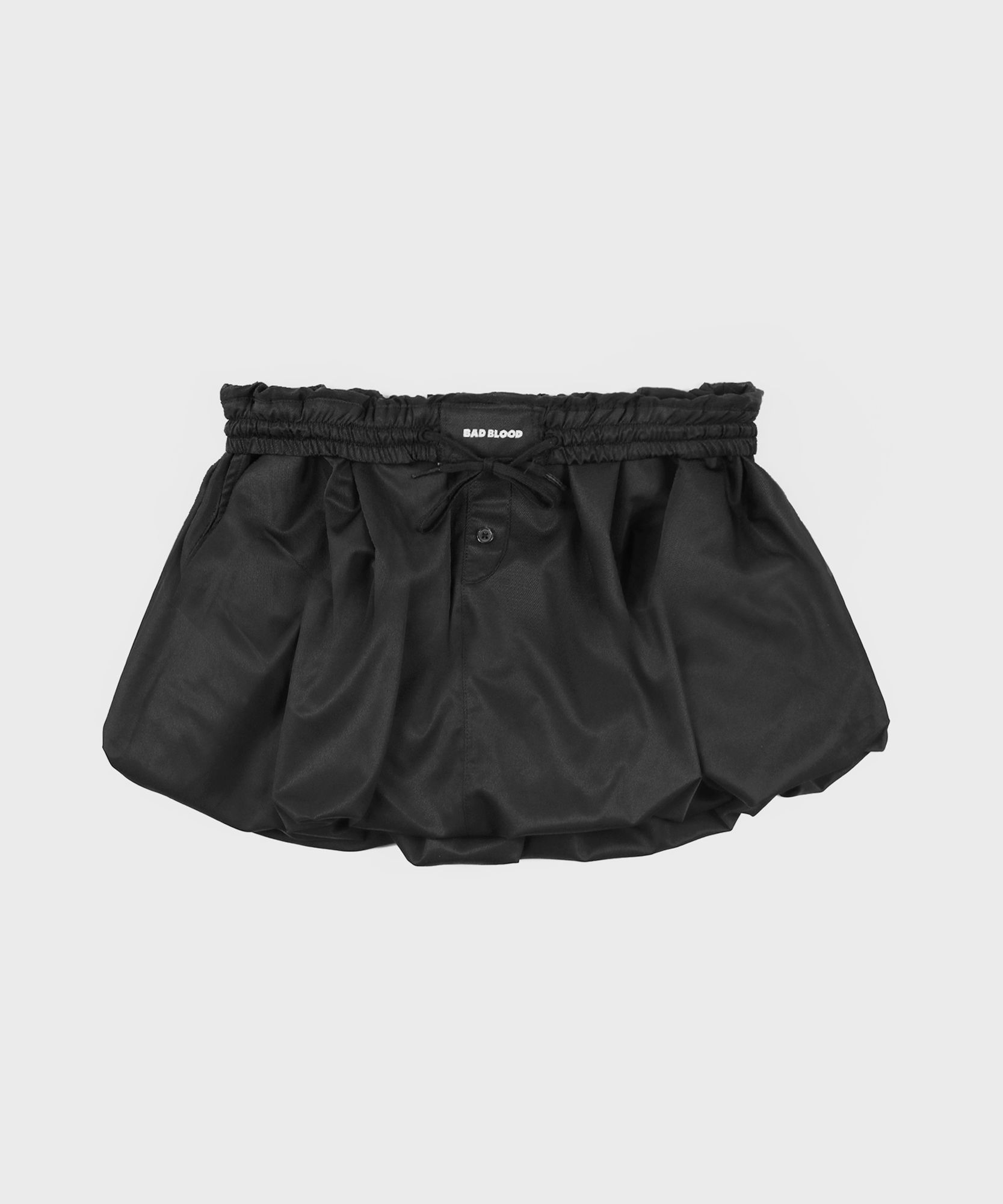 MUSINSA | BADBLOOD Balloon Mini Skirt - Black