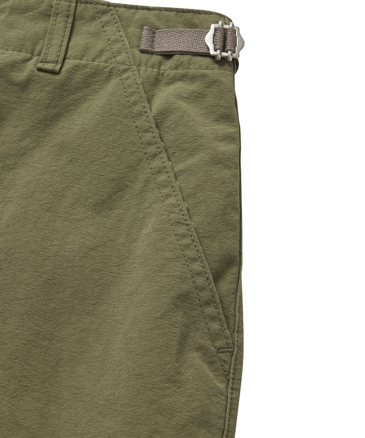 코튼벨(COTTON BELL) 미디 사이드 벨트 스커트 - Khaki