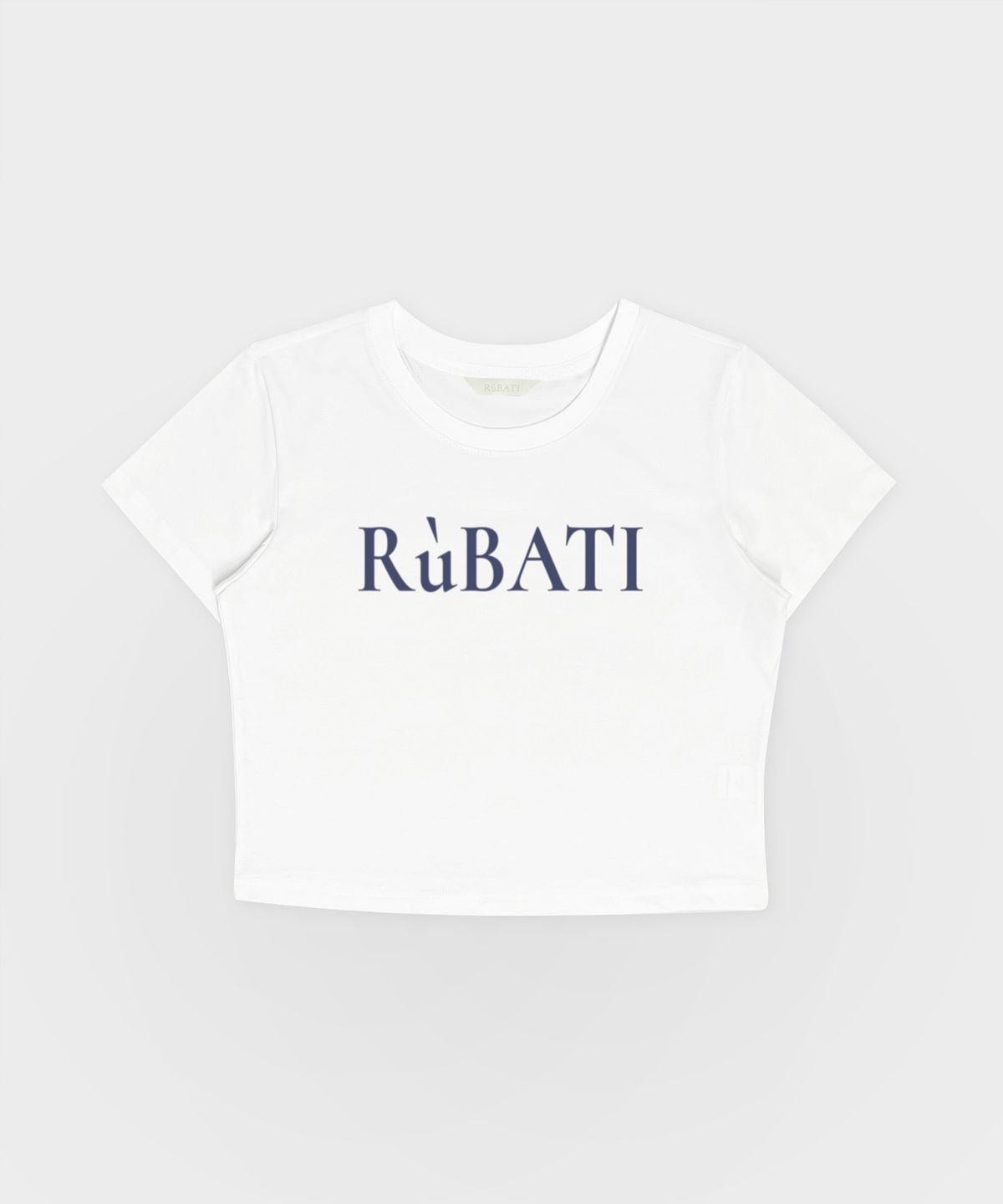 루바티(RUBATI) 로고 크롭 티셔츠_화이트