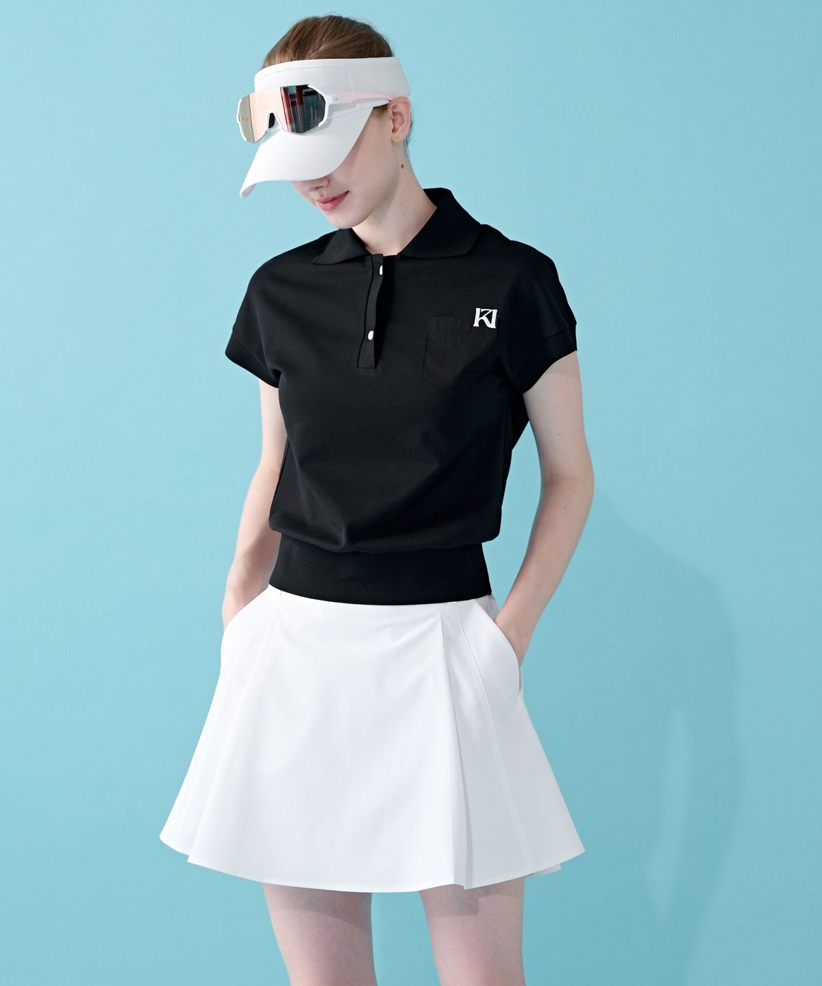 크림골프(KLIMGOLF) 턱 플레어 스커트