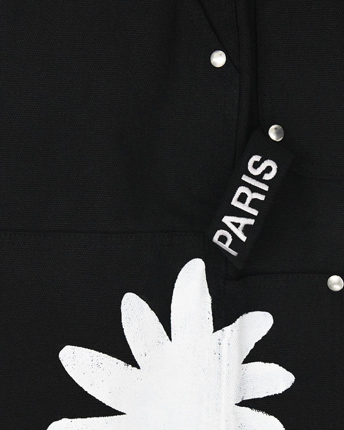 더뮤지엄비지터(THEMUSEUMVISITOR) HAND PAINTED FLOWER CITY PANTS (BLACK)