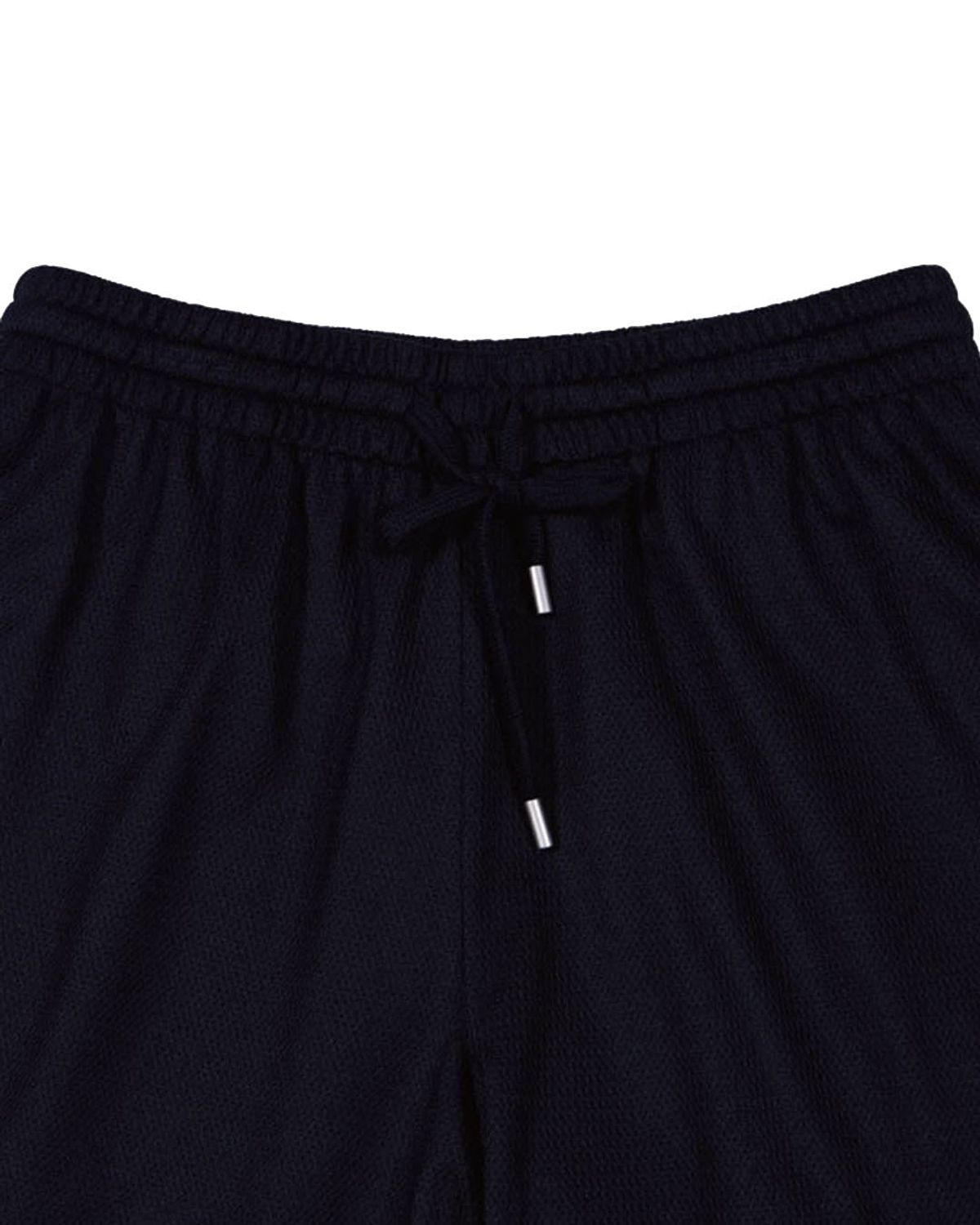 더뮤지엄비지터(THEMUSEUMVISITOR) LOGO STITCHED MESH SHORTS (BLACK)