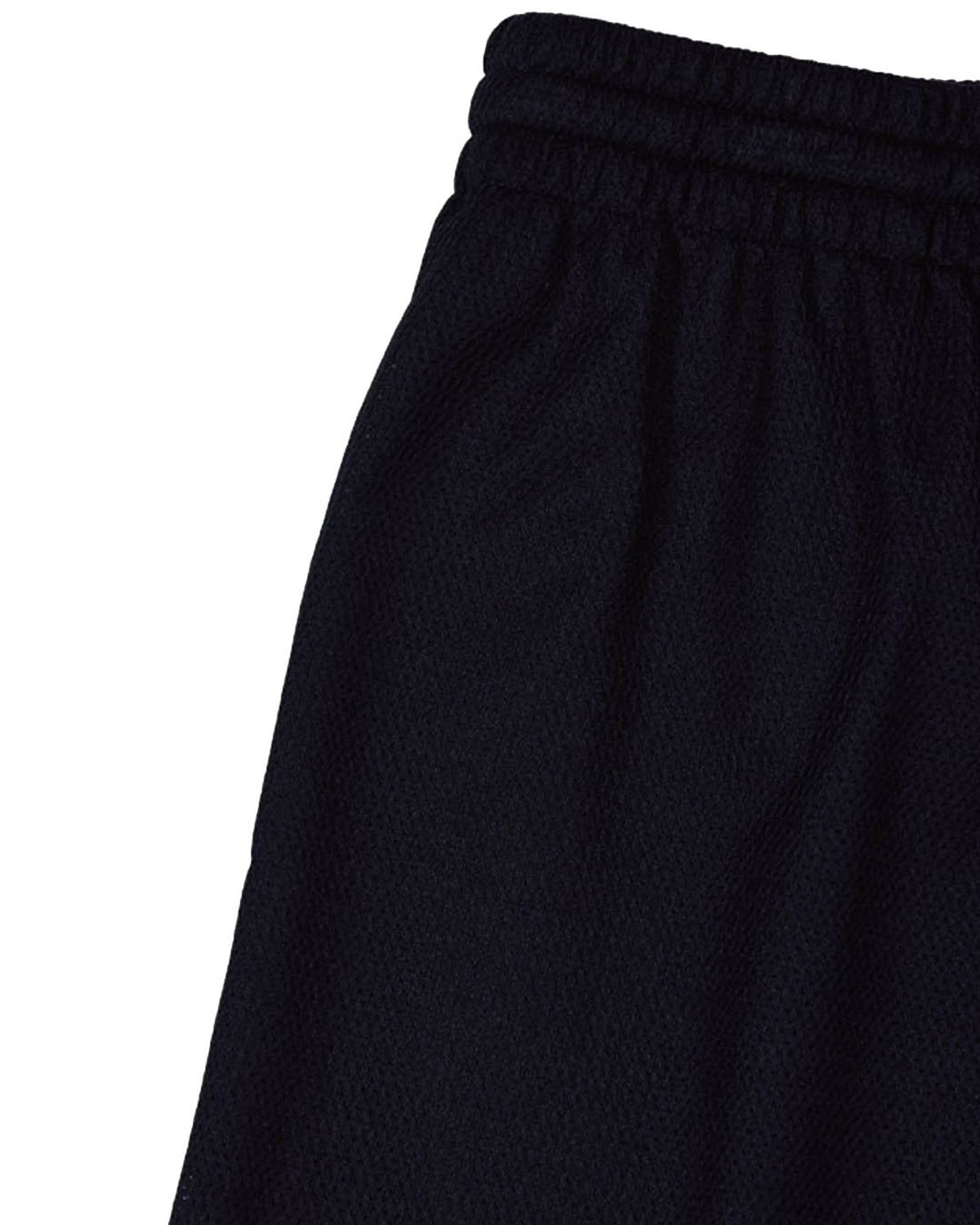 더뮤지엄비지터(THEMUSEUMVISITOR) LOGO STITCHED MESH SHORTS (BLACK)
