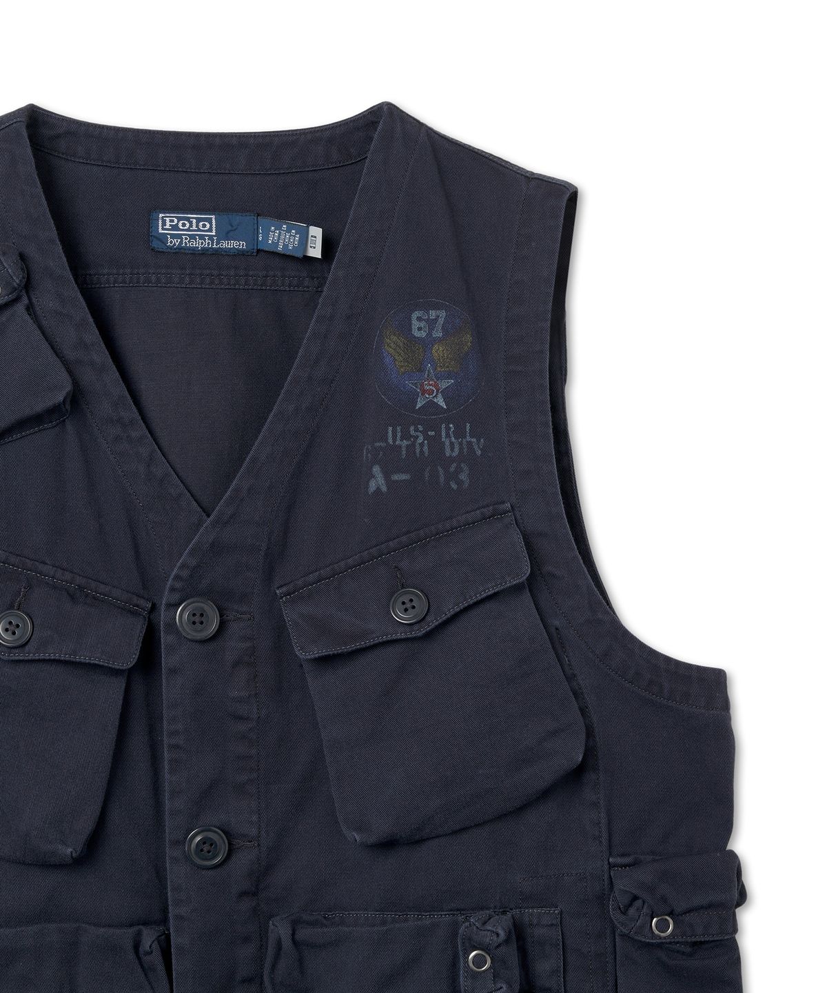 폴로 랄프 로렌(POLO RALPH LAUREN) 트윌 그래픽 유틸리티 베스트 - 네이비