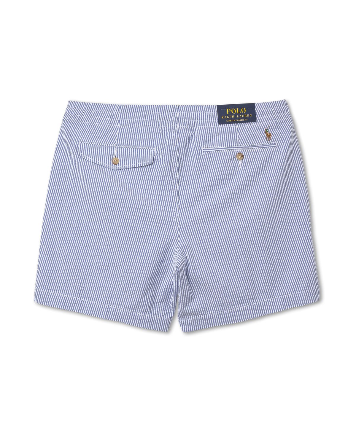 폴로 랄프 로렌(POLO RALPH LAUREN) 폴로 프렙스터 시어서커 쇼트 - 블루
