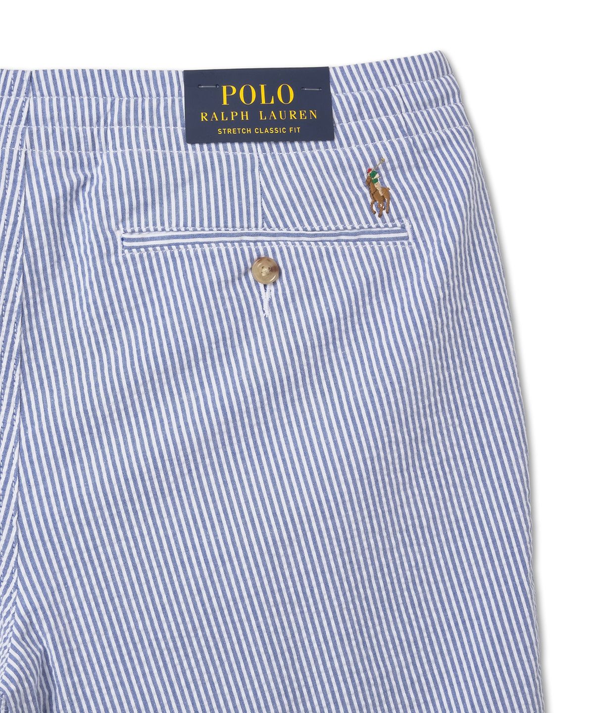 폴로 랄프 로렌(POLO RALPH LAUREN) 폴로 프렙스터 시어서커 쇼트 - 블루