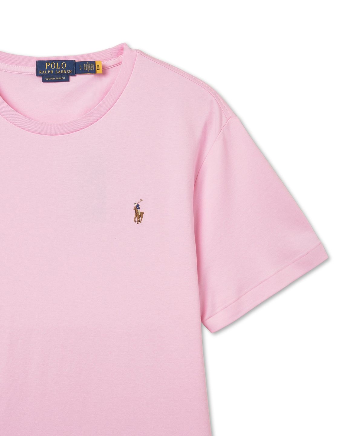 폴로 랄프 로렌(POLO RALPH LAUREN) 커스텀 슬림 소프트 코튼 티 - 핑크