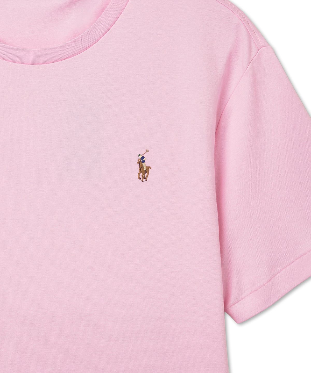 폴로 랄프 로렌(POLO RALPH LAUREN) 커스텀 슬림 소프트 코튼 티 - 핑크