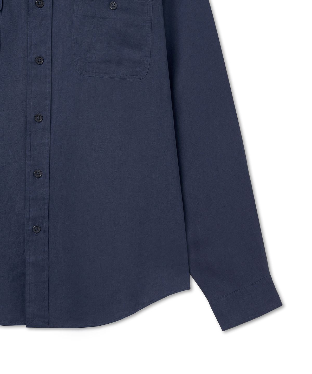 폴로 랄프 로렌(POLO RALPH LAUREN) 클래식핏 리넨 실크 트윌 워크셔츠 - 네이비