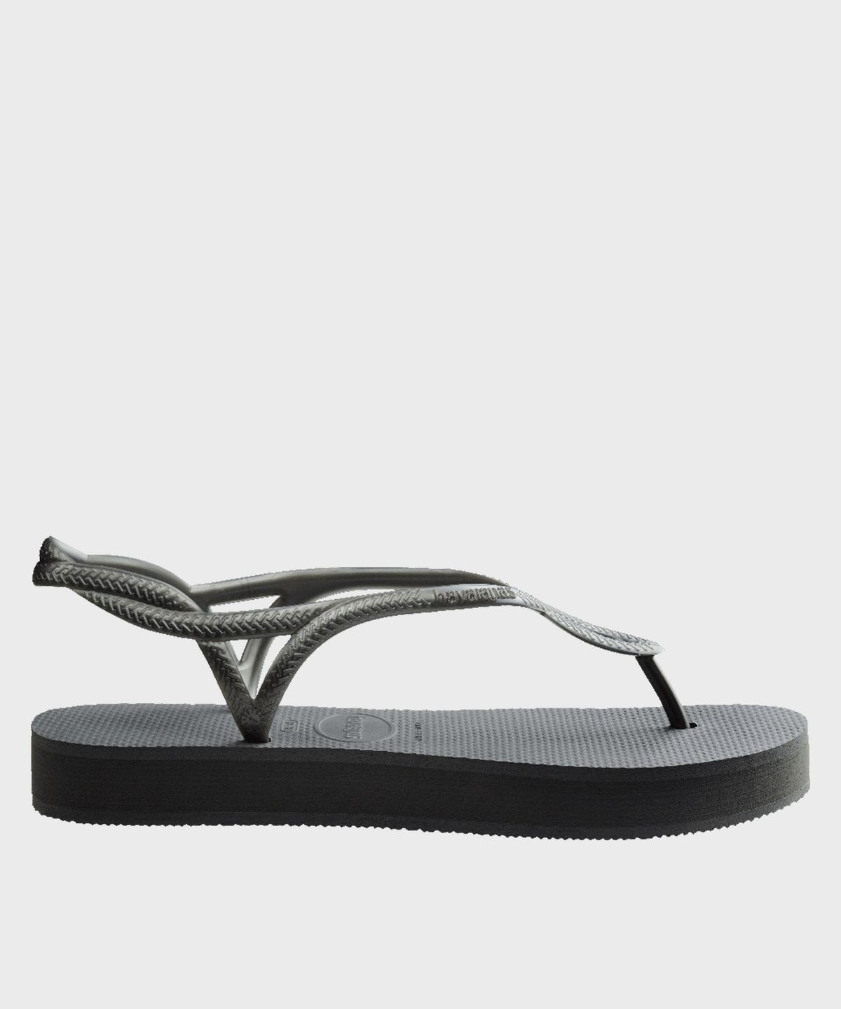 하바이아나스(HAVAIANAS) 루나 플랫폼 쪼리 샌들 Steel Gray
